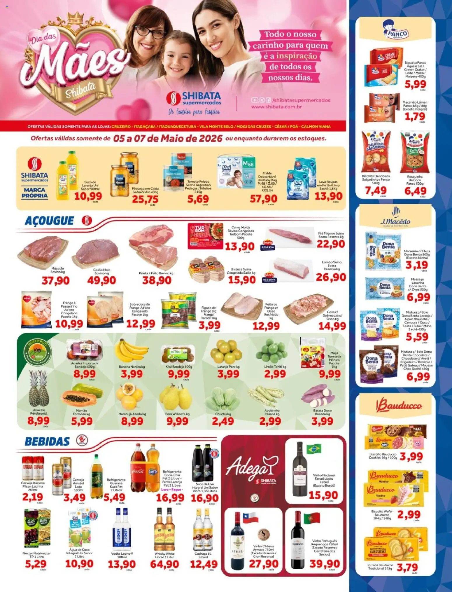 Shibata Folheto - válido de 05.05.2026 | Página: 1 | Produtos: Pó, Abacaxi, Bolo, Rosquinha