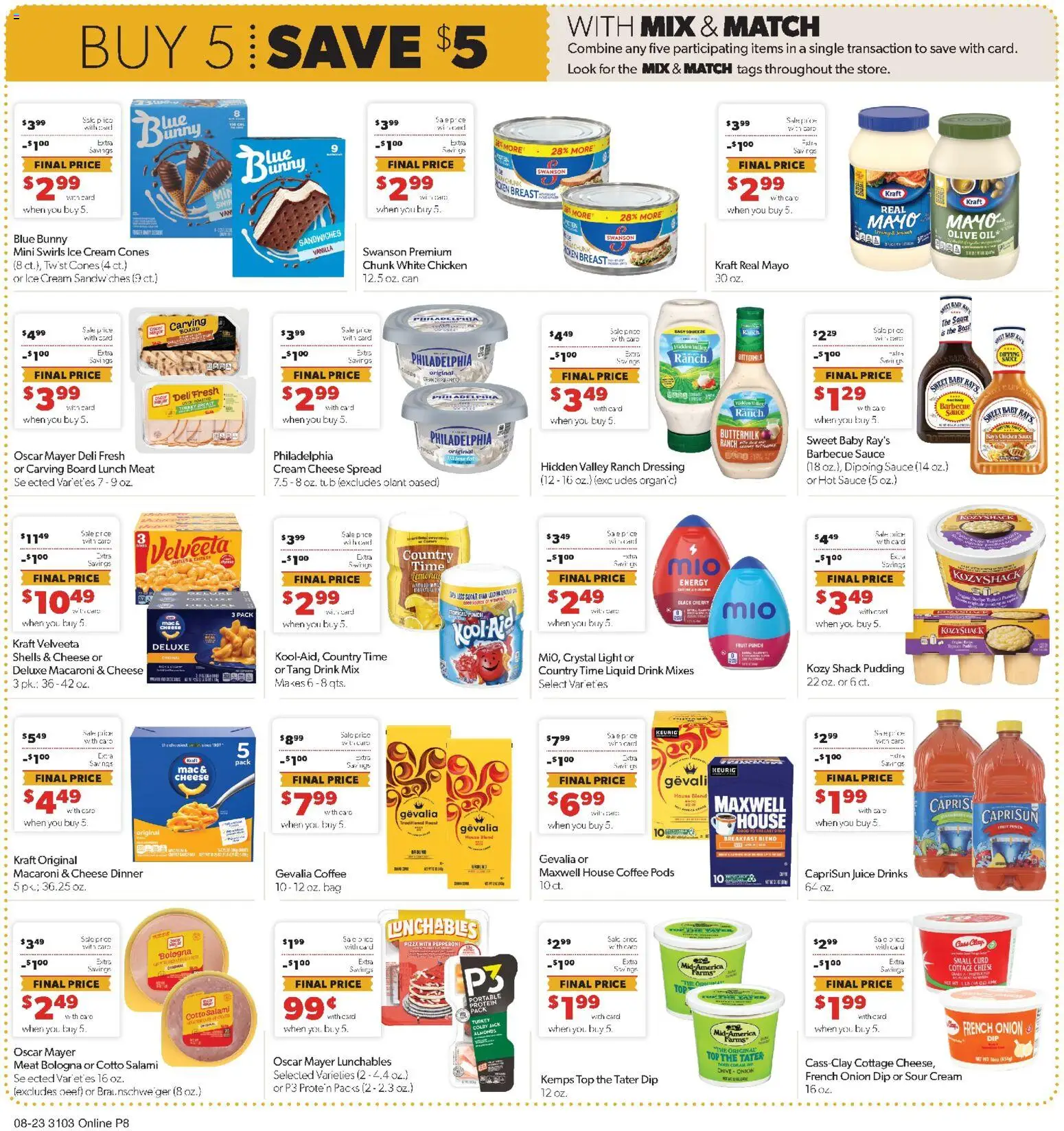 Family Fare Weekly Ad - ND - valid from 08/23/2026 | Page: 5 | Products: Salami, Pudding, Caro, Onion