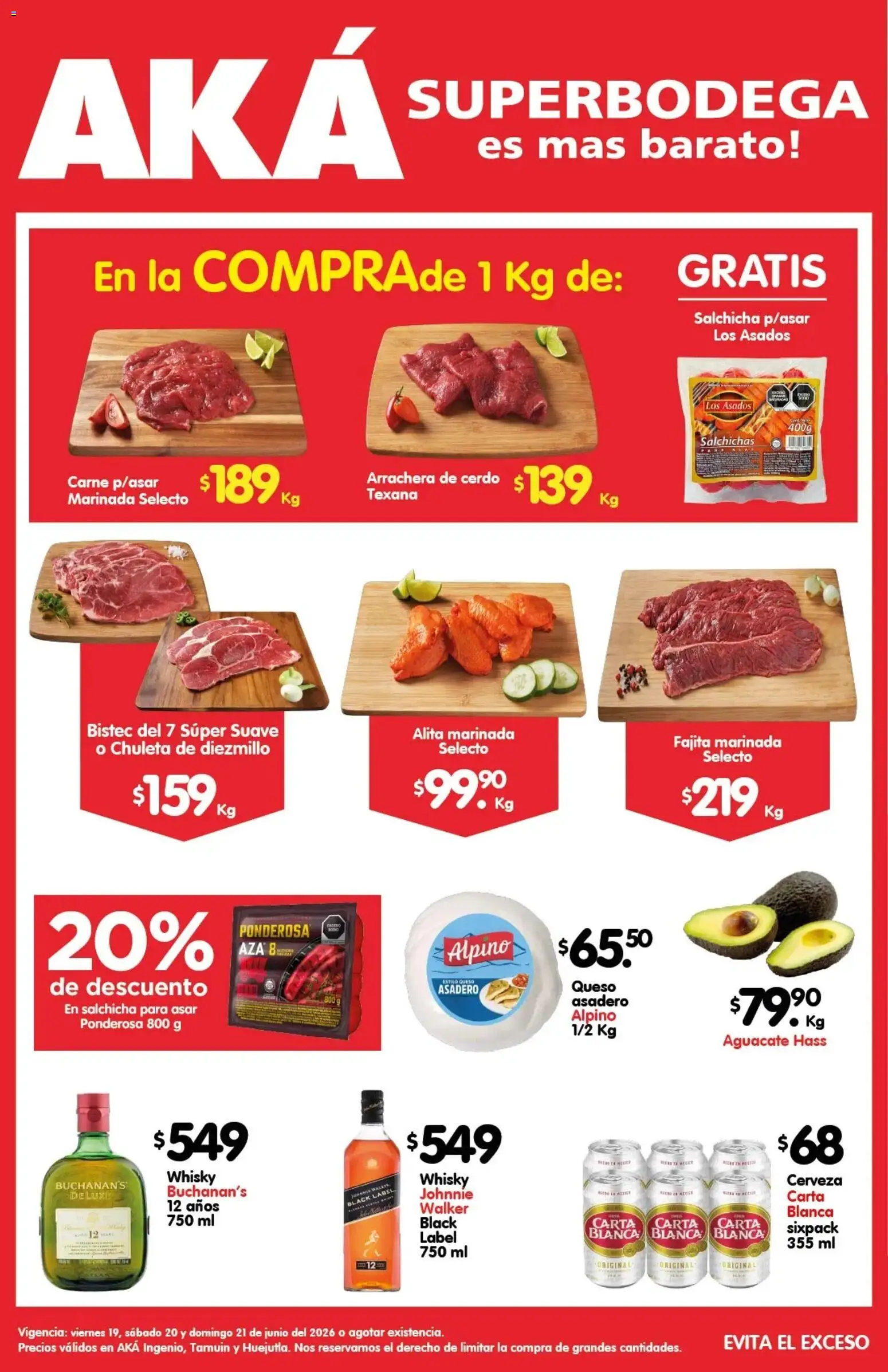 Nuevas ofertas de Arteli válidas en toda la República Mexicana desde el 19.06.2026. ¡Encuentra las mejores ofertas en Arteli folleto Carnita Asada Aká Superbodegas Foraneas! | Página: 1