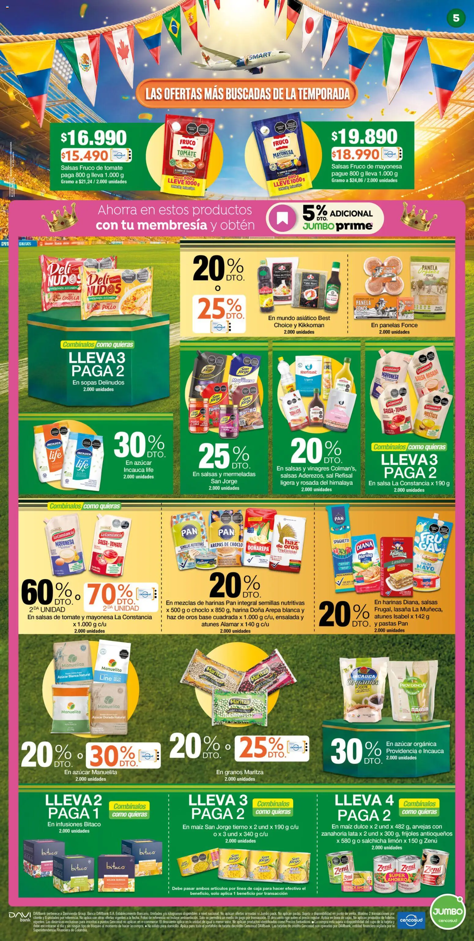 Jumbo revista - valida desde el 25/06/2026 | Página: 5 | Productos: Ensalada, Pastas, Salsa rosada, Tomate