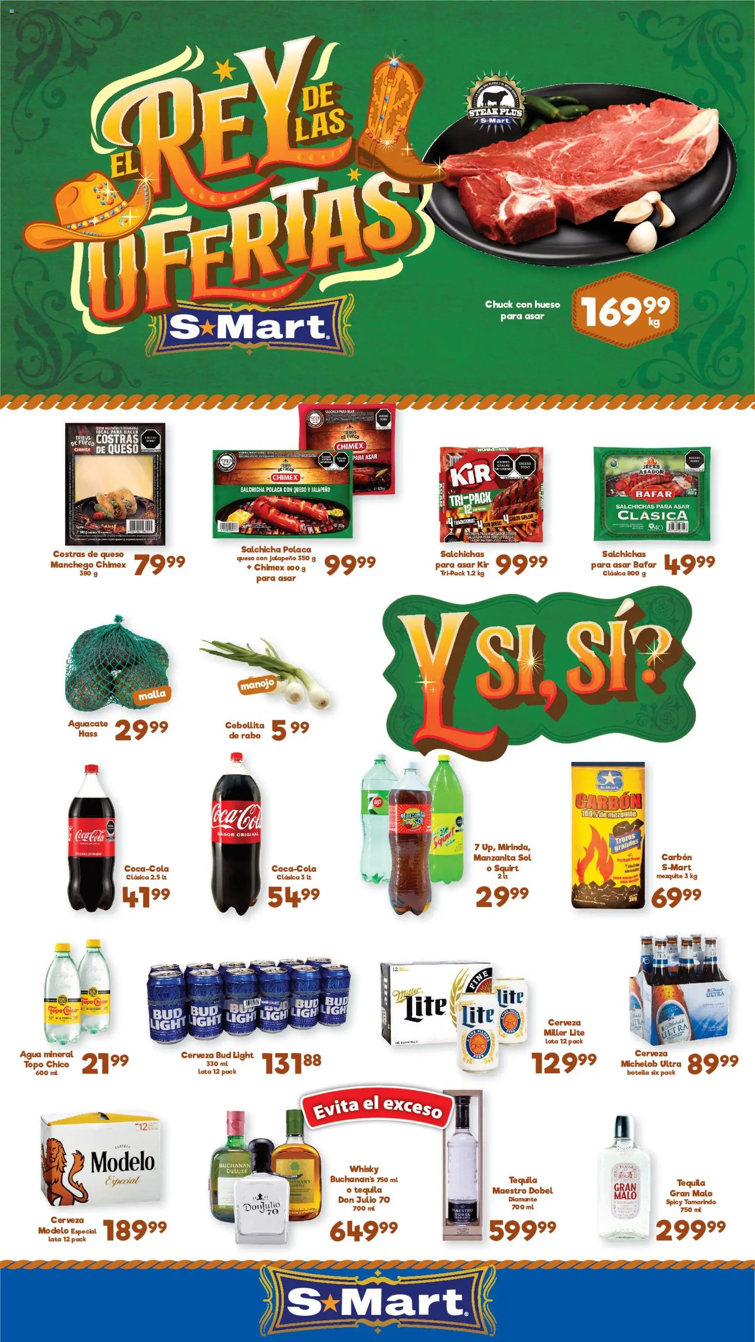 Nuevas ofertas de S-Mart válidas en toda la República Mexicana desde el 03/07/2026. ¡Encuentra las mejores ofertas en S-Mart folleto Ofertas de feria Matamoros! | Página: 1 | Productos: Queso, Tequila, Botella, Whisky