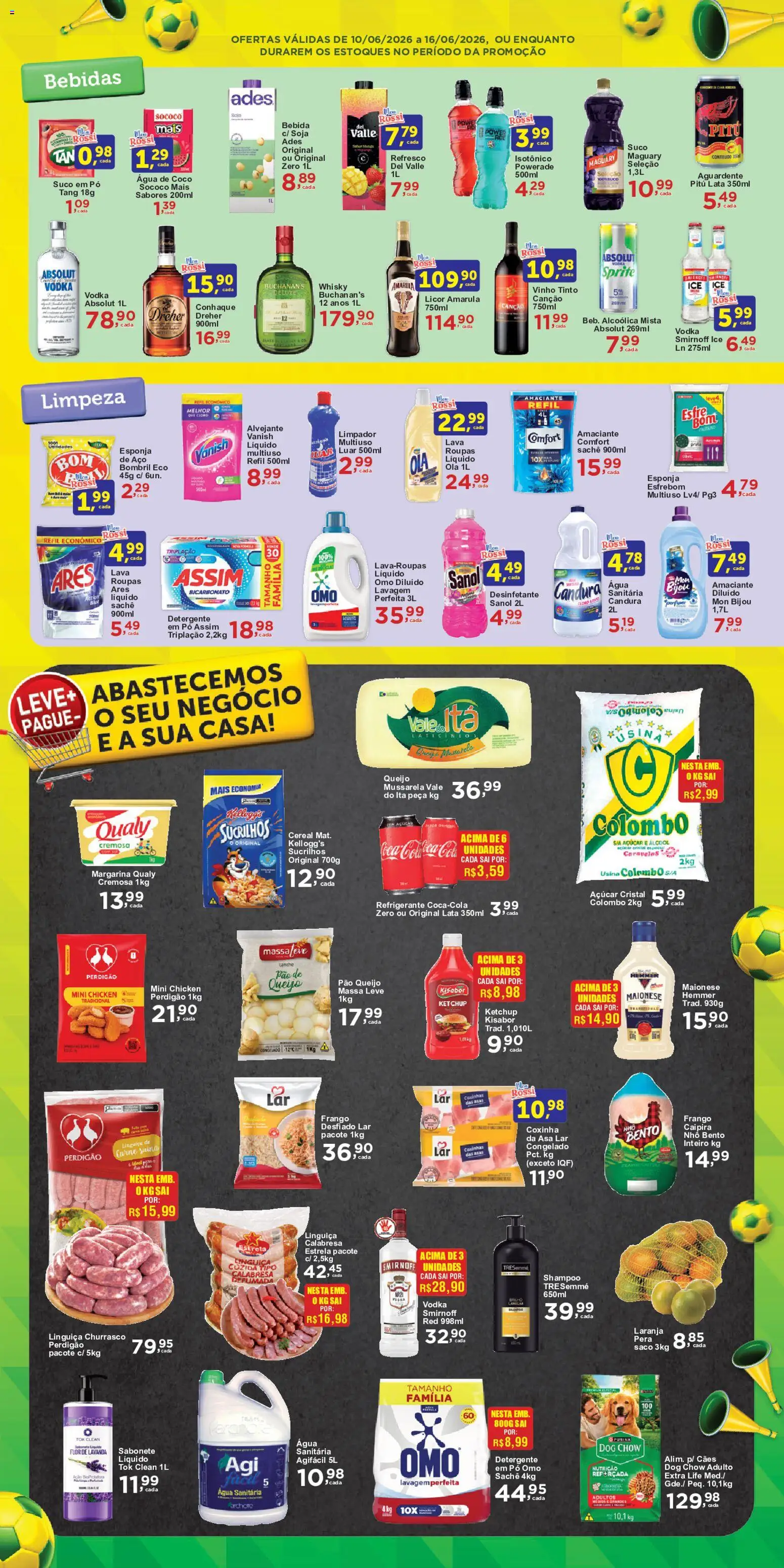 Rossi Supermercados Folheto - válido de 10.06.2026 | Página: 3 | Produtos: Água de coco, Queijo, Ketchup, Sucrilhos