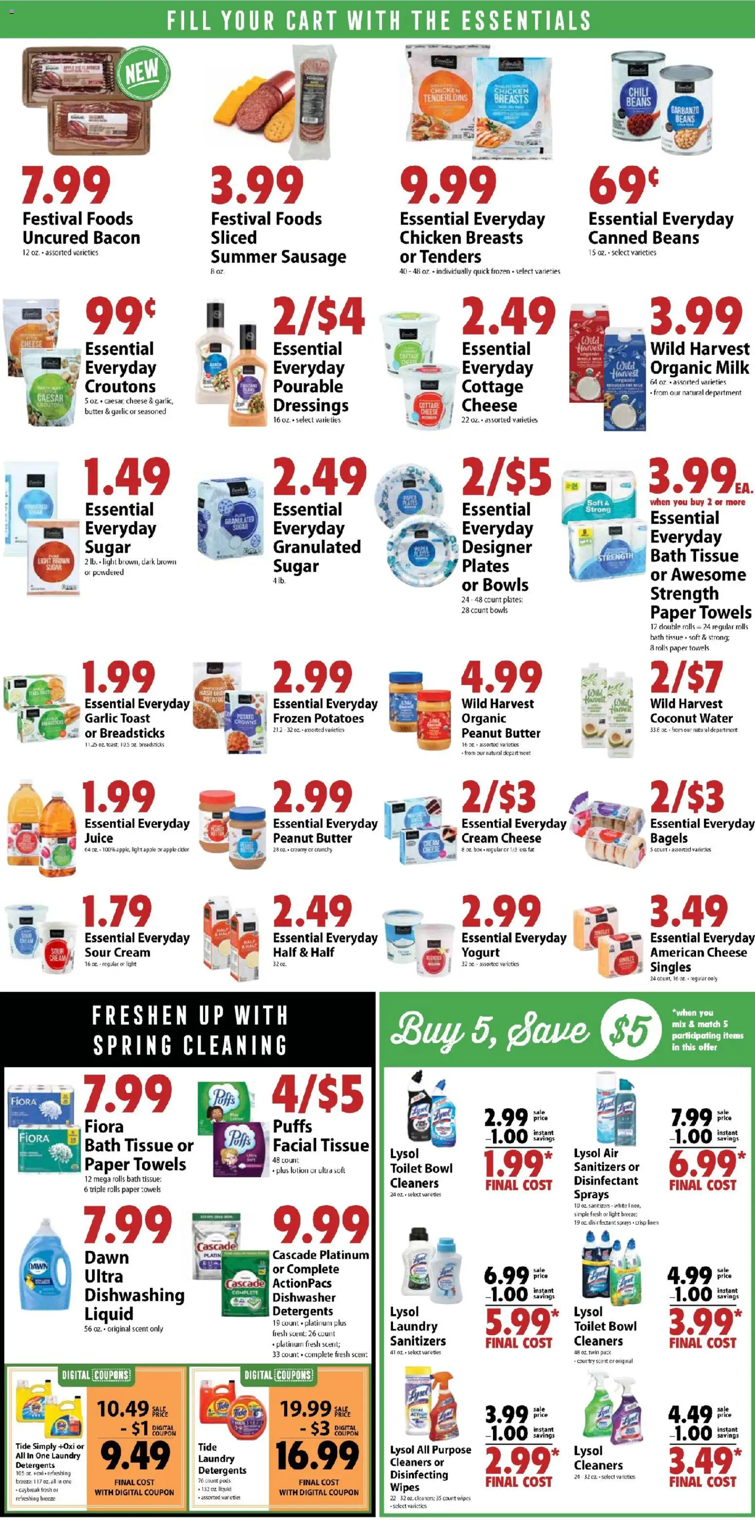 Festival Foods Weekly Ad - valid from 15.04.2026 | Page: 5 | Products: Butter, Sour cream, Garlic, Dishwasher