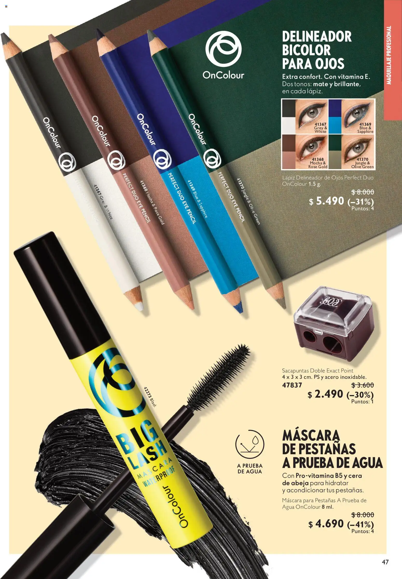 Oriflame Catálogo │ válido desde el 30.05.2026 | Página: 47 | Productos: Agua, Máscara, Delineador de ojos, Delineador