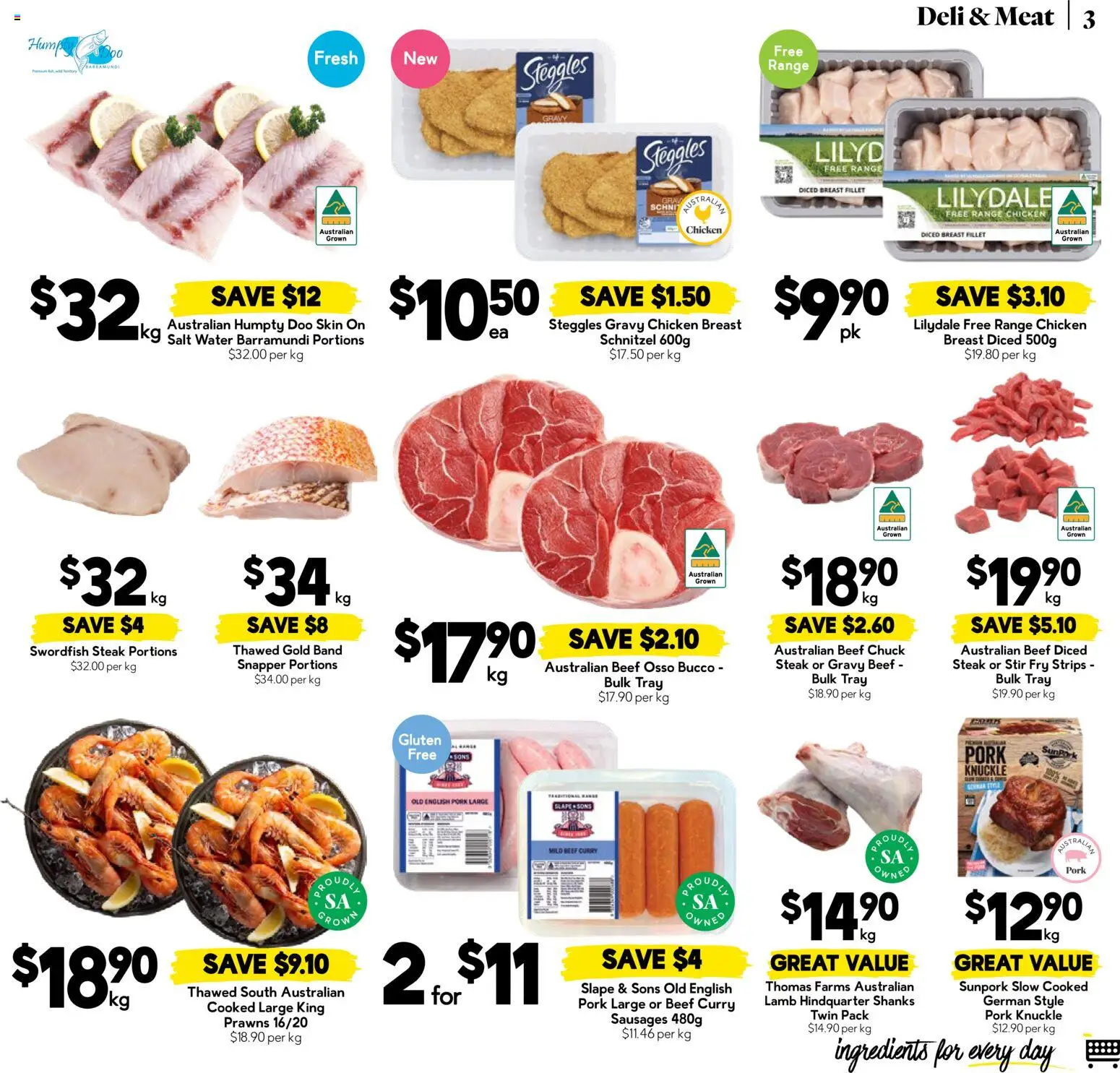 Drakes catalogue - valid from 22/07/2026 | Page: 3 | Products: Pork, Meat, Prawns, Salt