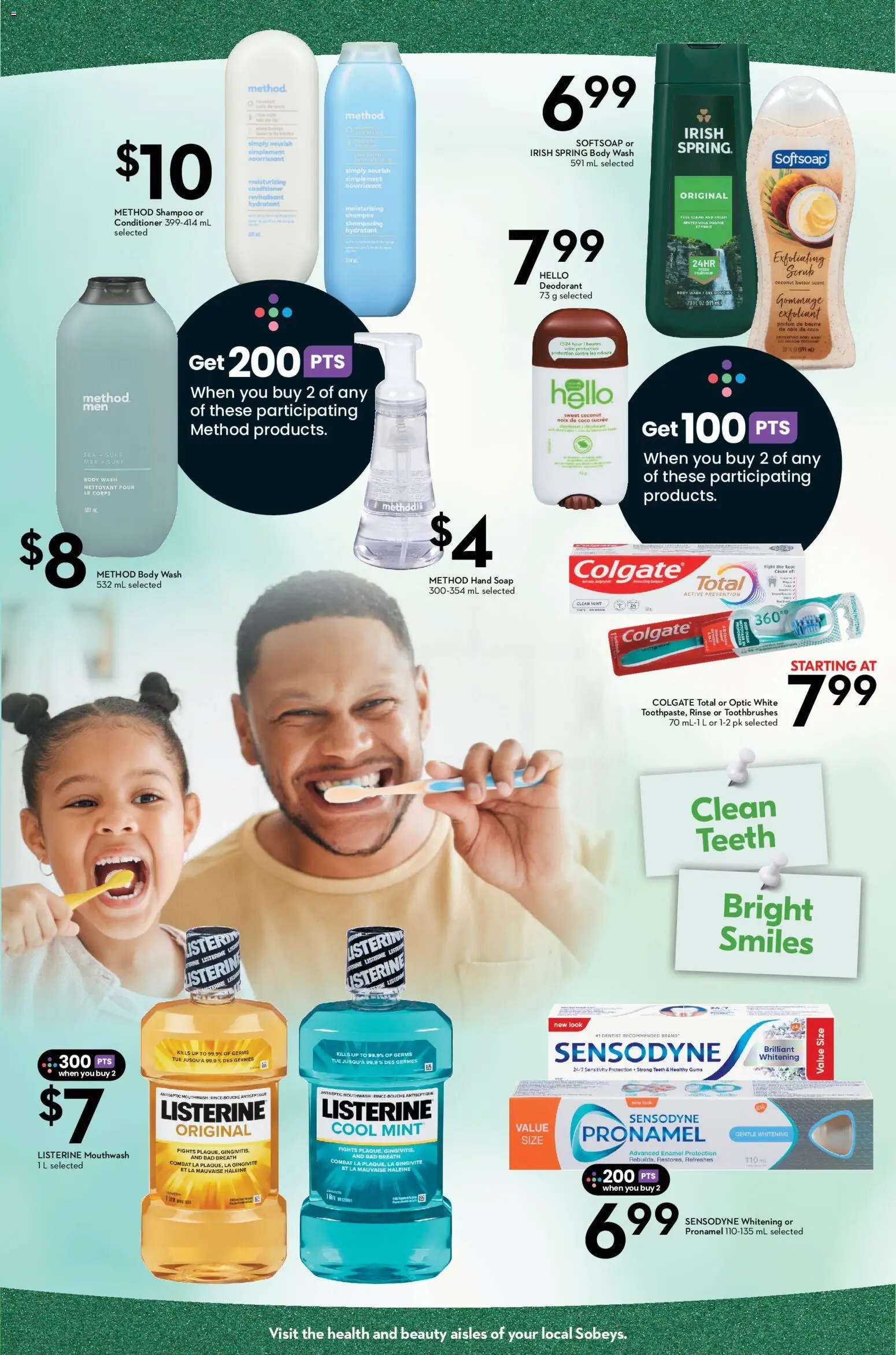 Sobeys flyer valid from Aug 13, 2026 | Page: 4 | Products: Conditioner, Soap, Body wash, Butter