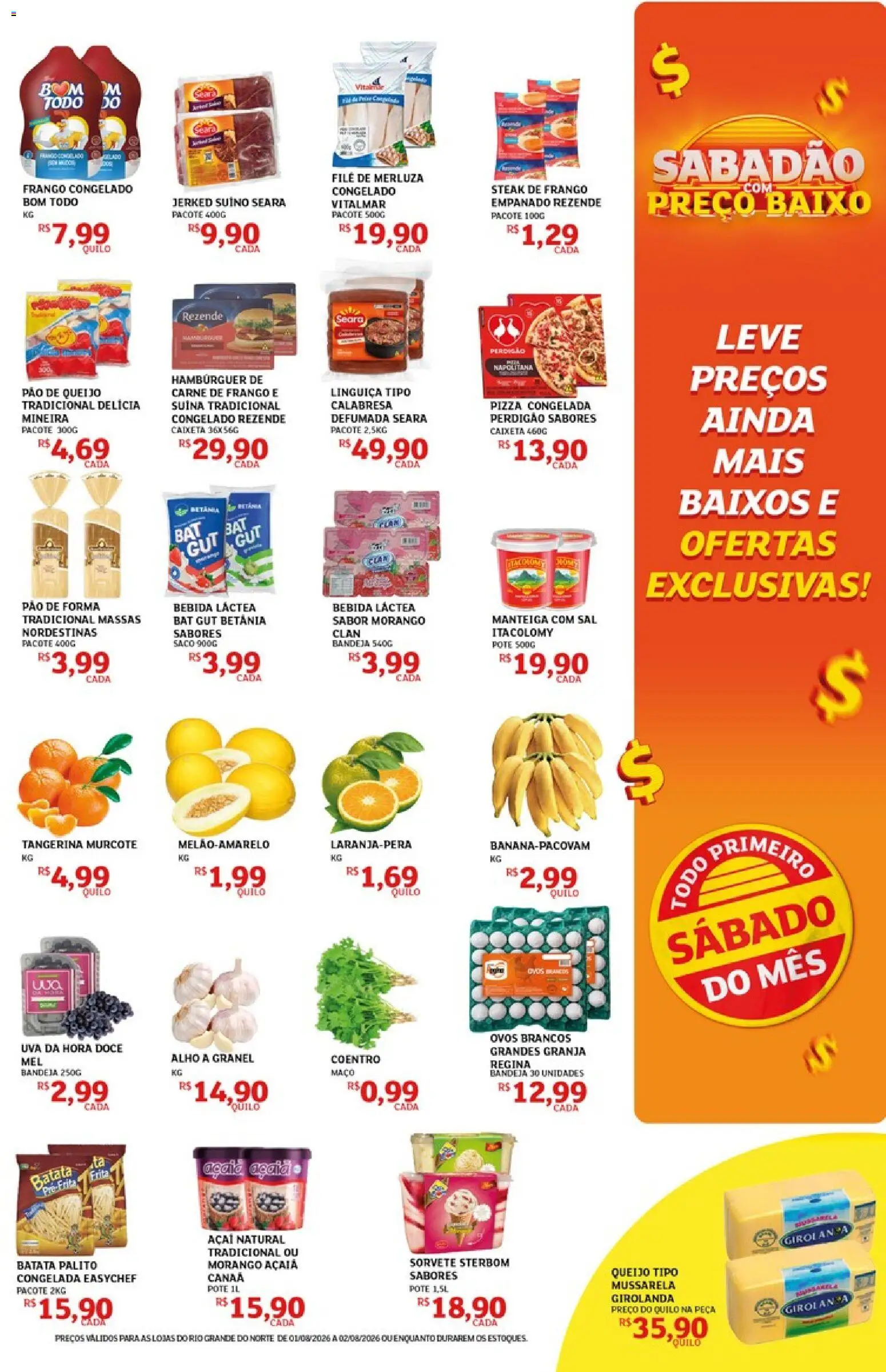Assaí Atacadista Folheto - válido de 01/08/2026 | Página: 3 | Produtos: Alho, Linguiça, Bebida, Pão de queijo