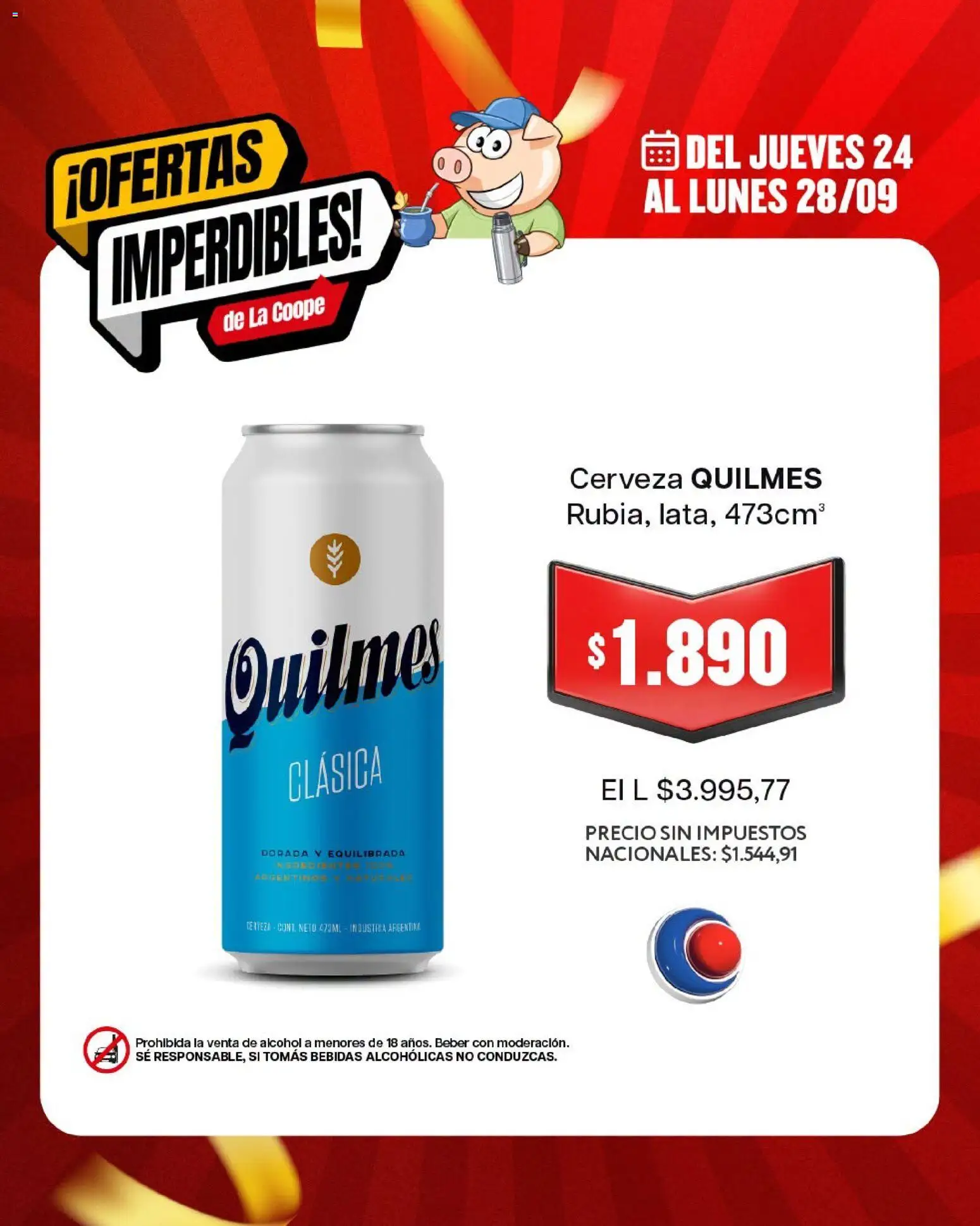 Cooperativa Obrera catálogo │ válido desde el 24/09/2026 | Página: 6 | Productos: Bebidas, Cerveza, Alcohol