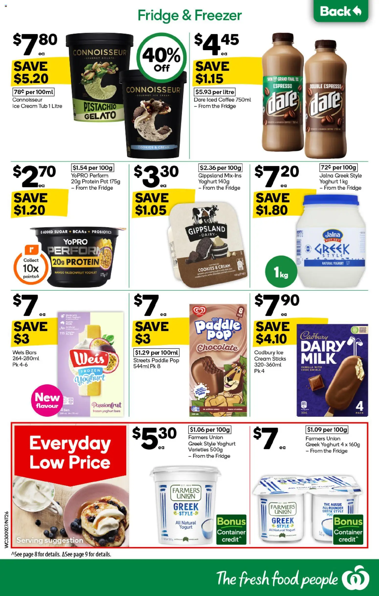 Woolworths catalogue - valid from 30/09/2026 | Page: 22 | Products: Food, Yoghurt, Ice, Freezer