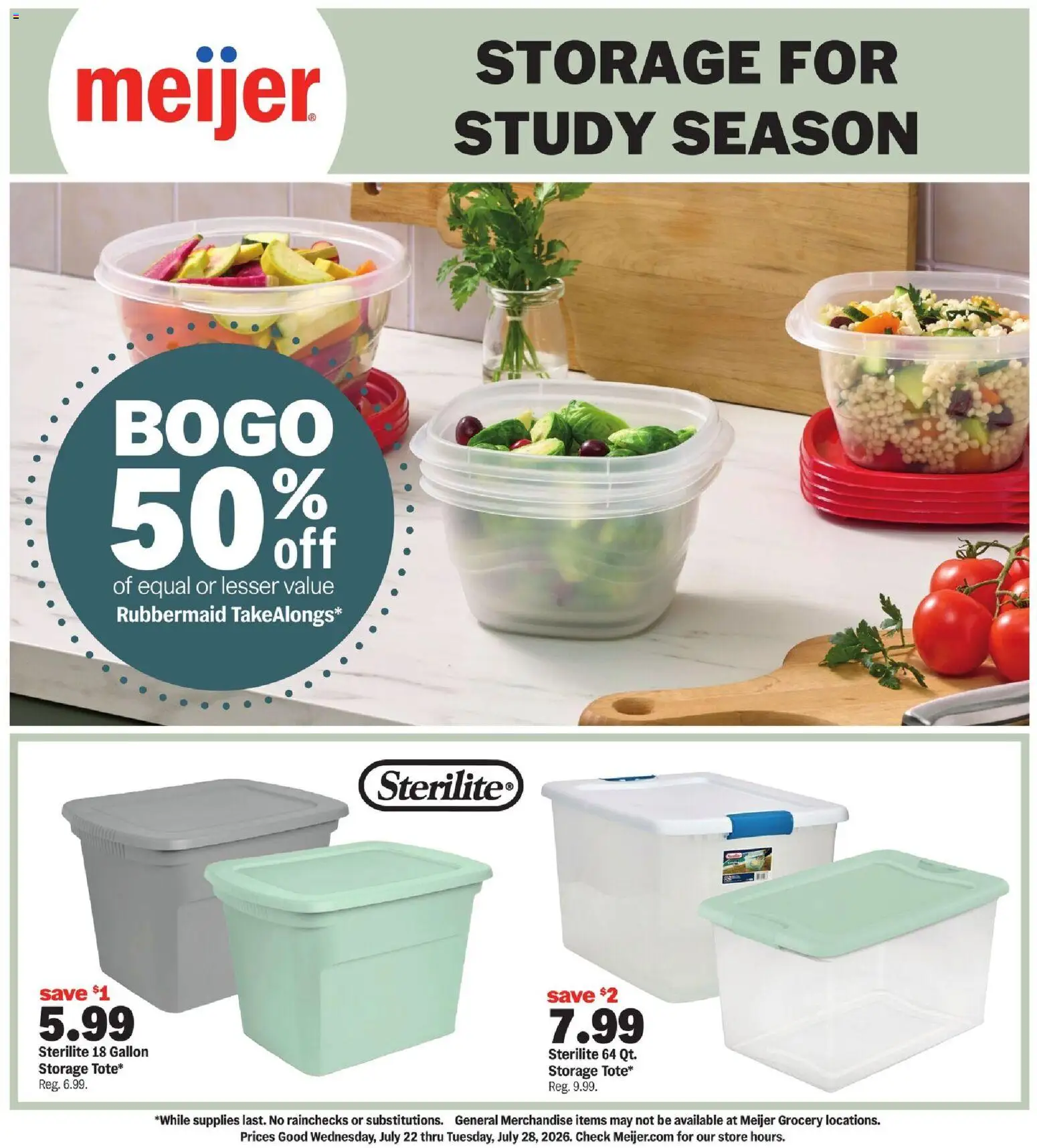 Meijer Storage for Study Season - valid from 07/22/2026 | Page: 1