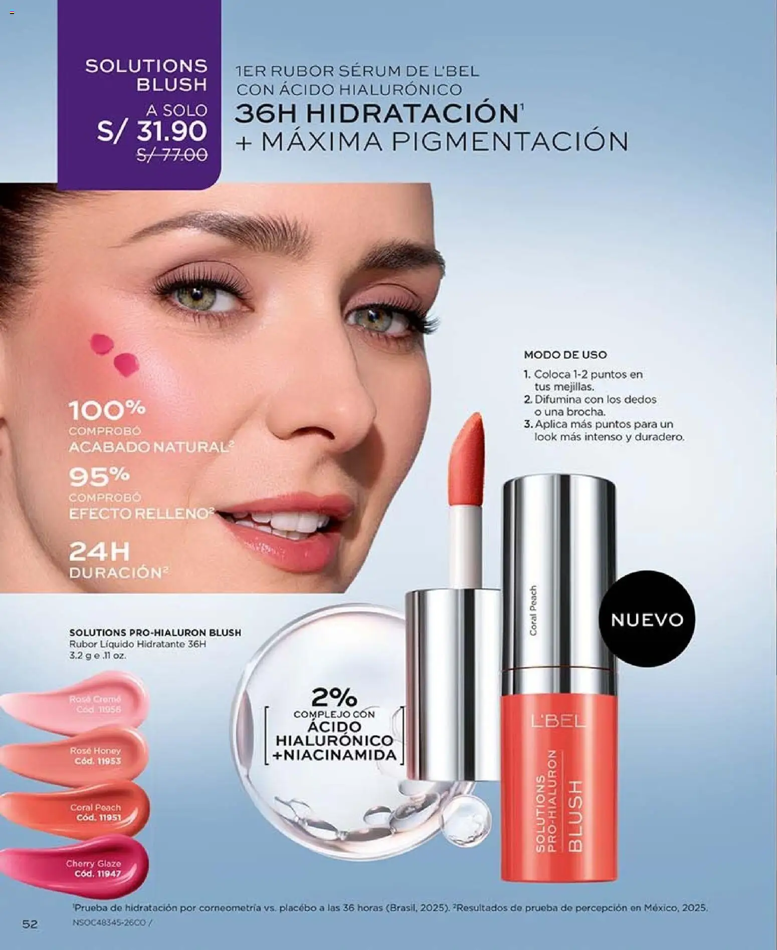Catálogo L'Bel válido desde 03/10/2026 | Página: 52 | Productos: Rubor