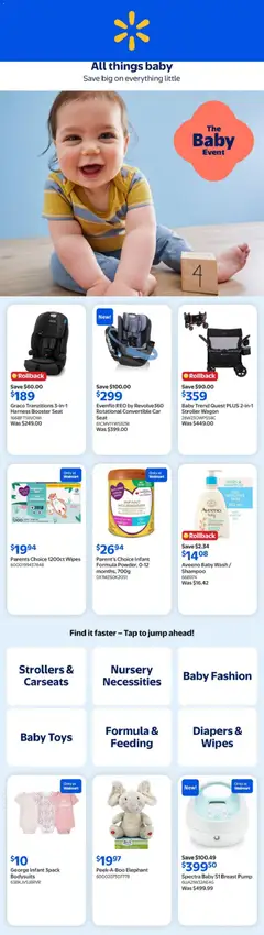 Preview of Walmart flyer - All things baby from shop Walmart valid from 18.06.2026