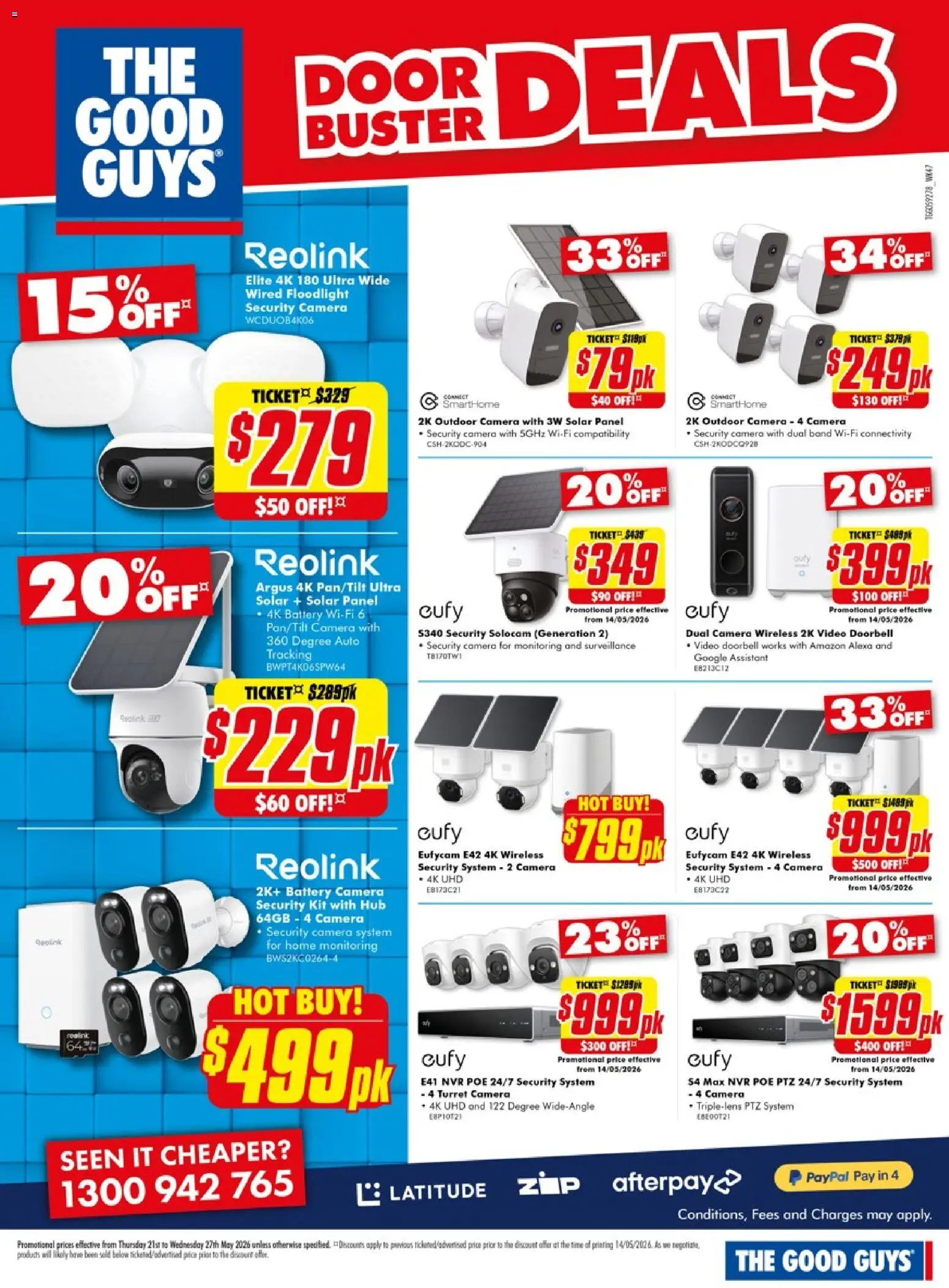 The Good Guys catalogue - valid from 20.05.2026 | Page: 9 | Products: Door, Battery, Doorbell, Camera