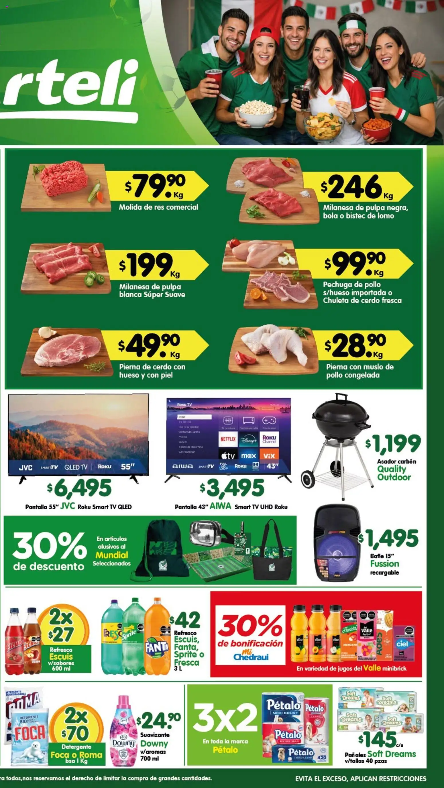 Nuevas ofertas de Arteli válidas en toda la República Mexicana desde el 12.06.2026. ¡Encuentra las mejores ofertas en Arteli folleto Tuxpan! | Página: 2 | Productos: Pollo, Refresco, Cerdo, Suavizante