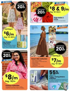 Preview of Fabricland weekly flyer / circulaire from shop Fabricland valid from Jul 2, 2026 | Page: 4 | Products: Sewing machine