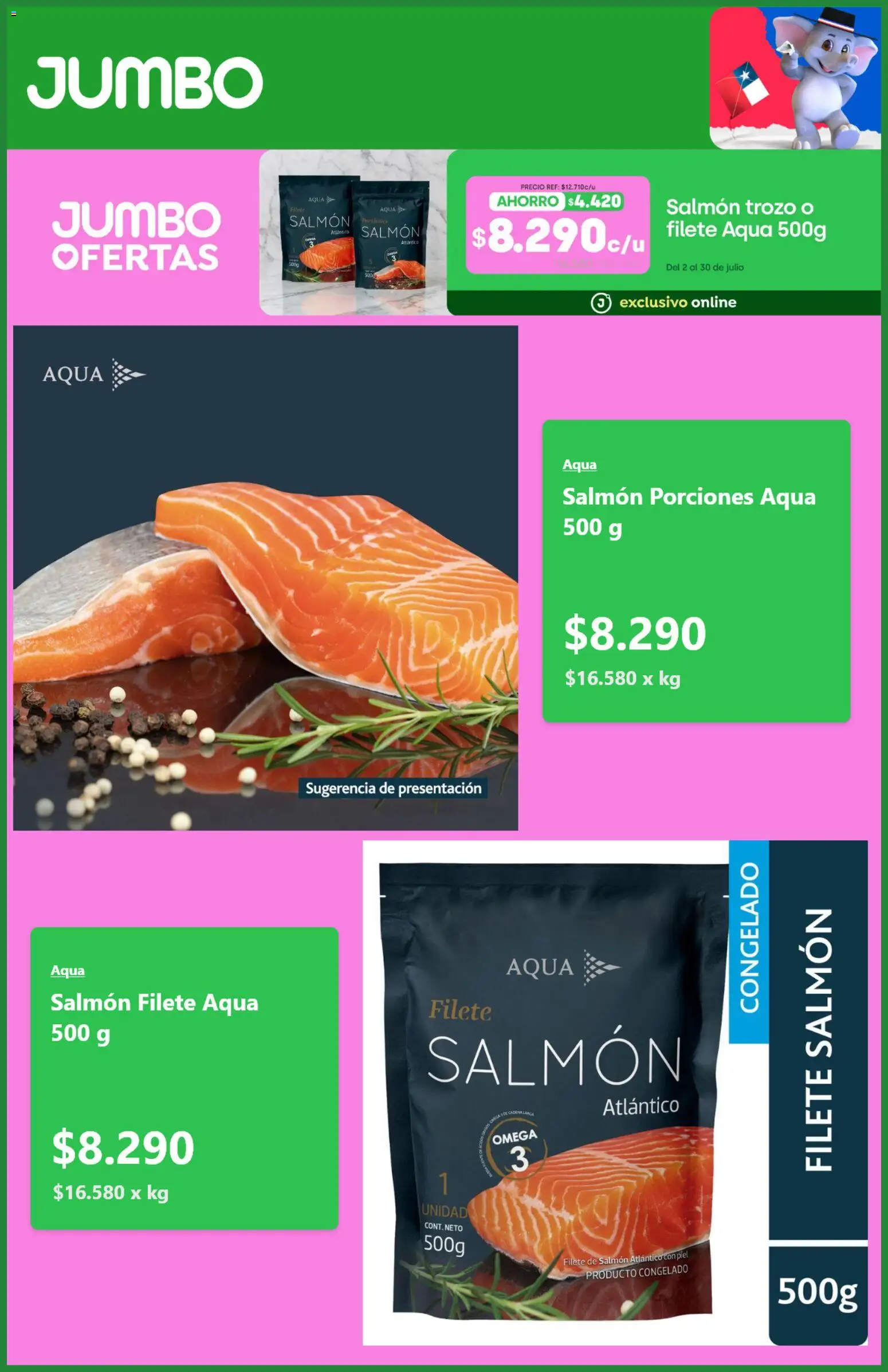 Jumbo Ofertas │ válido desde el 11.07.2026 | Página: 2 | Productos: Filete, Filete de salmón, Salmón, Omega