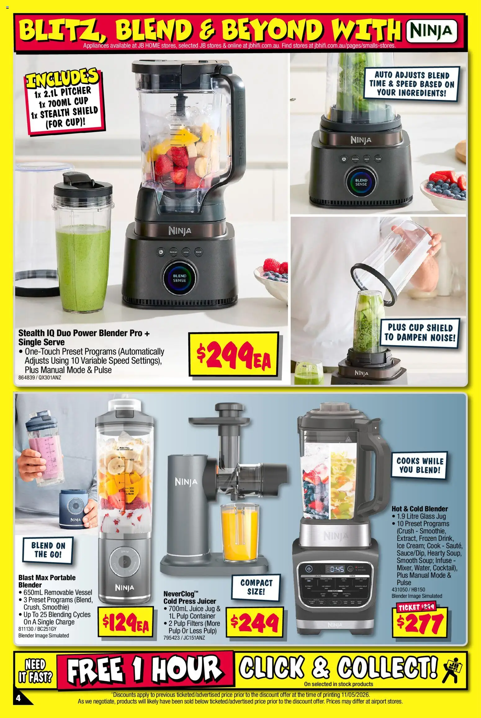 JB Hi-Fi catalogue - valid from 21.05.2026 | Page: 4 | Products: Water, Soup, Blender, Press