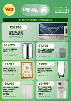 Vista previa Vea - Especial para tu casa válido desde el 11/09/2026 | Página: 5 | Productos: Vela, Cortinas, Baño, Florero
