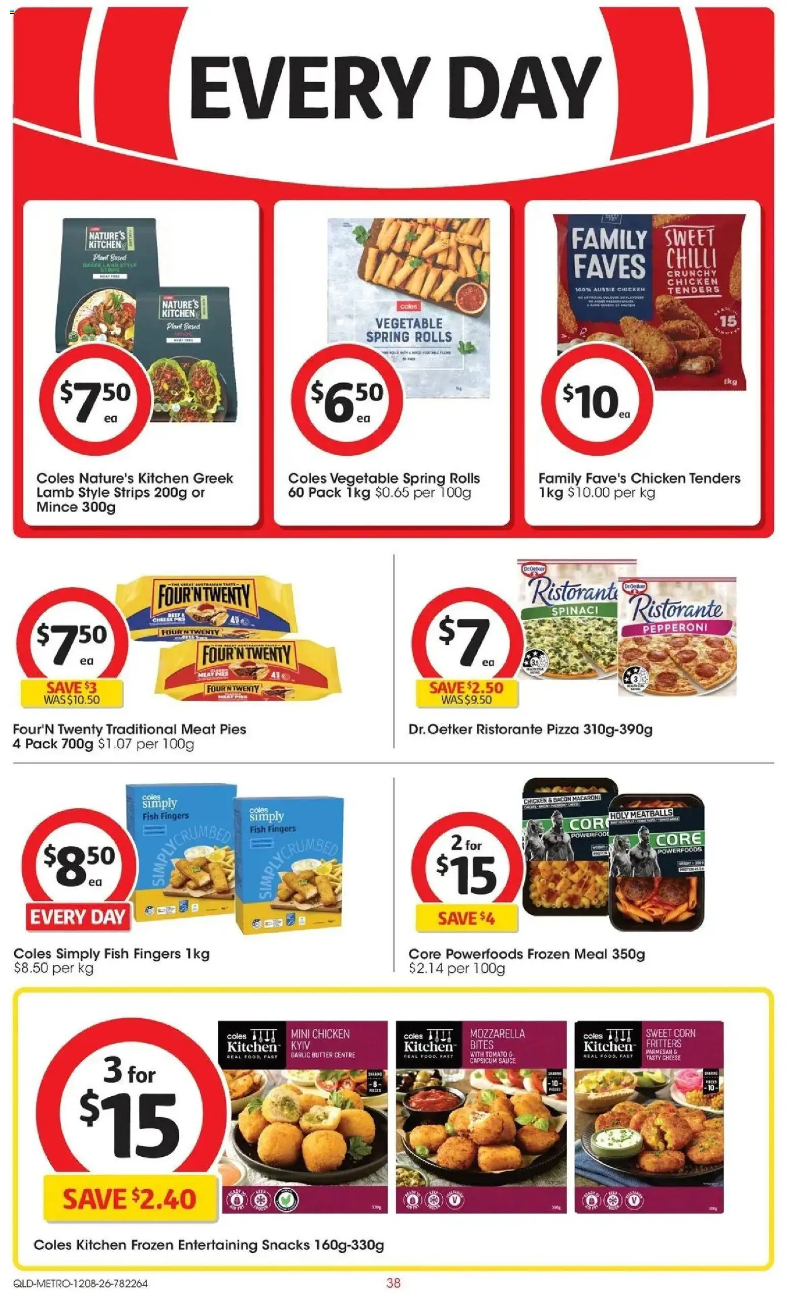﻿Coles catalogue valid from 12/08/2026 > Online Australia | Page: 38 | Products: Snacks, Chilli, Mozzarella, Fish fingers