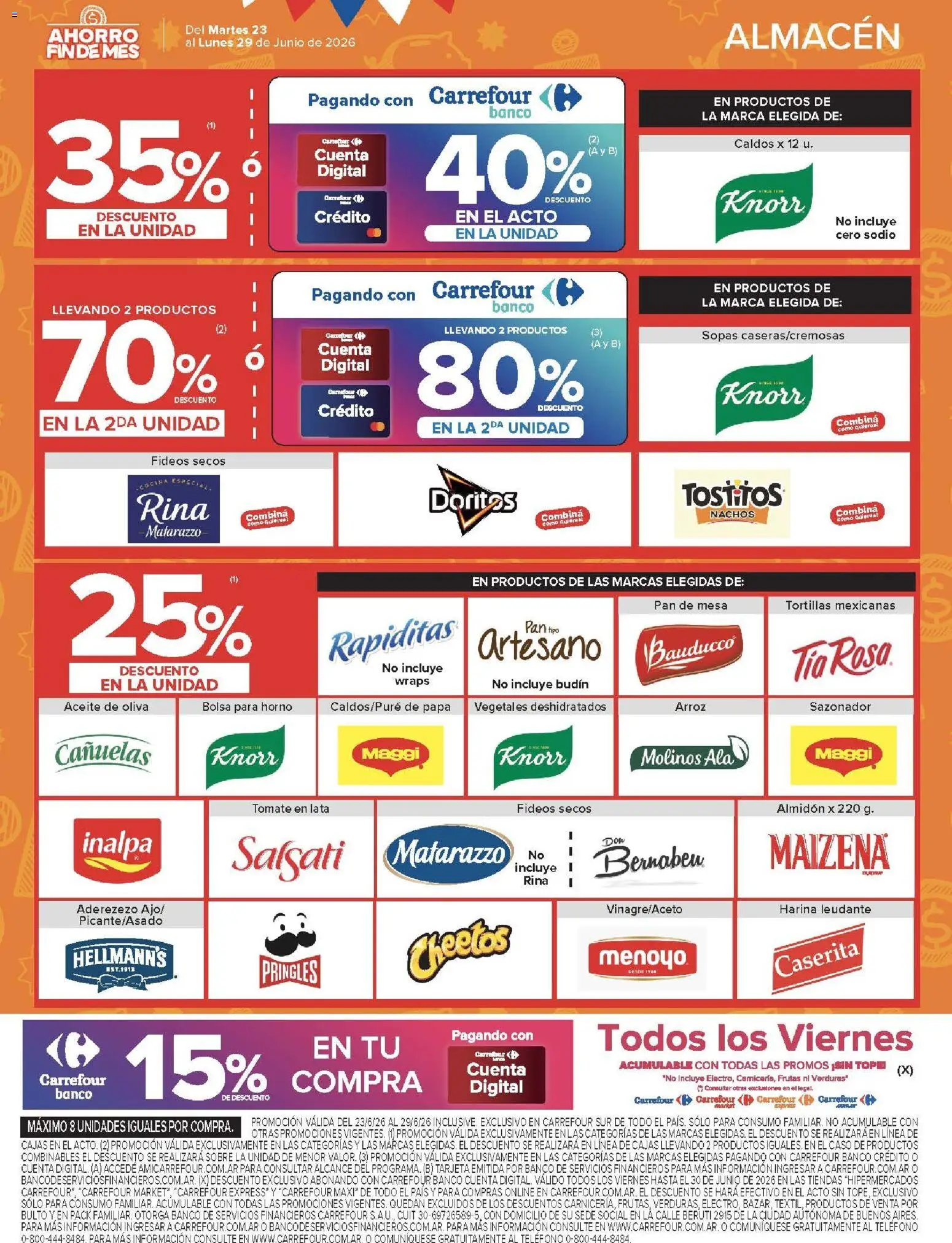 Carrefour ofertas │ válido desde el 23/06/2026 | Página: 43 | Productos: Sobre, Mesa, Budín, Fideos
