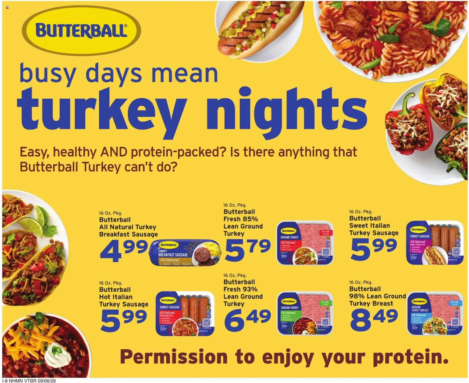 Hannaford Weekly Ad - valid from 09/06/2026 | Page: 21 | Products: Turkey, Ground turkey, Turkey breast, Sausage