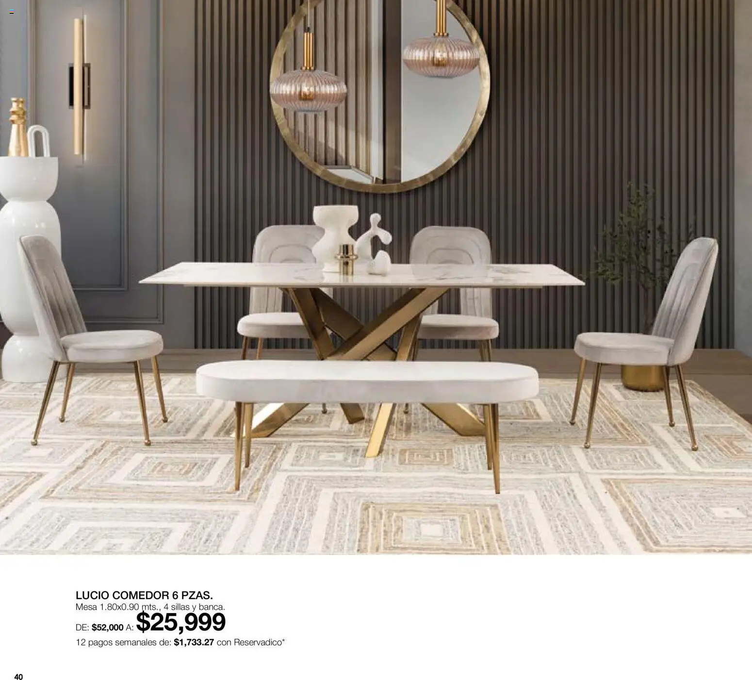 Nuevas ofertas de Muebles Dico válidas en toda la República Mexicana desde el 01/08/2026. ¡Encuentra las mejores ofertas en Muebles Dico catálogo! | Página: 40 | Productos: Mesa