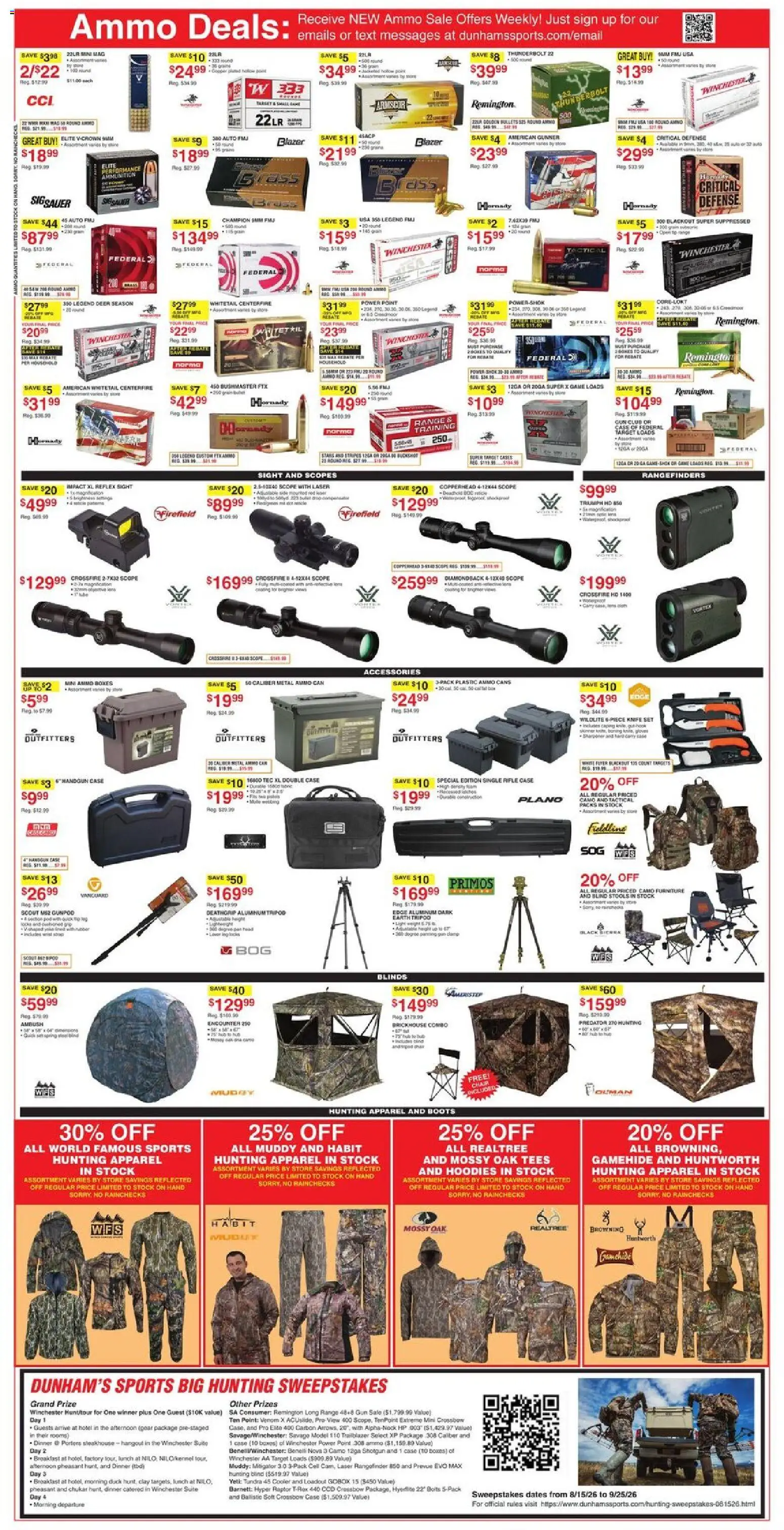 Dunham's Sports Weekly Ad - valid from 08/15/2026 | Page: 9 | Products: Duck, Crossbow, Game, Ammo