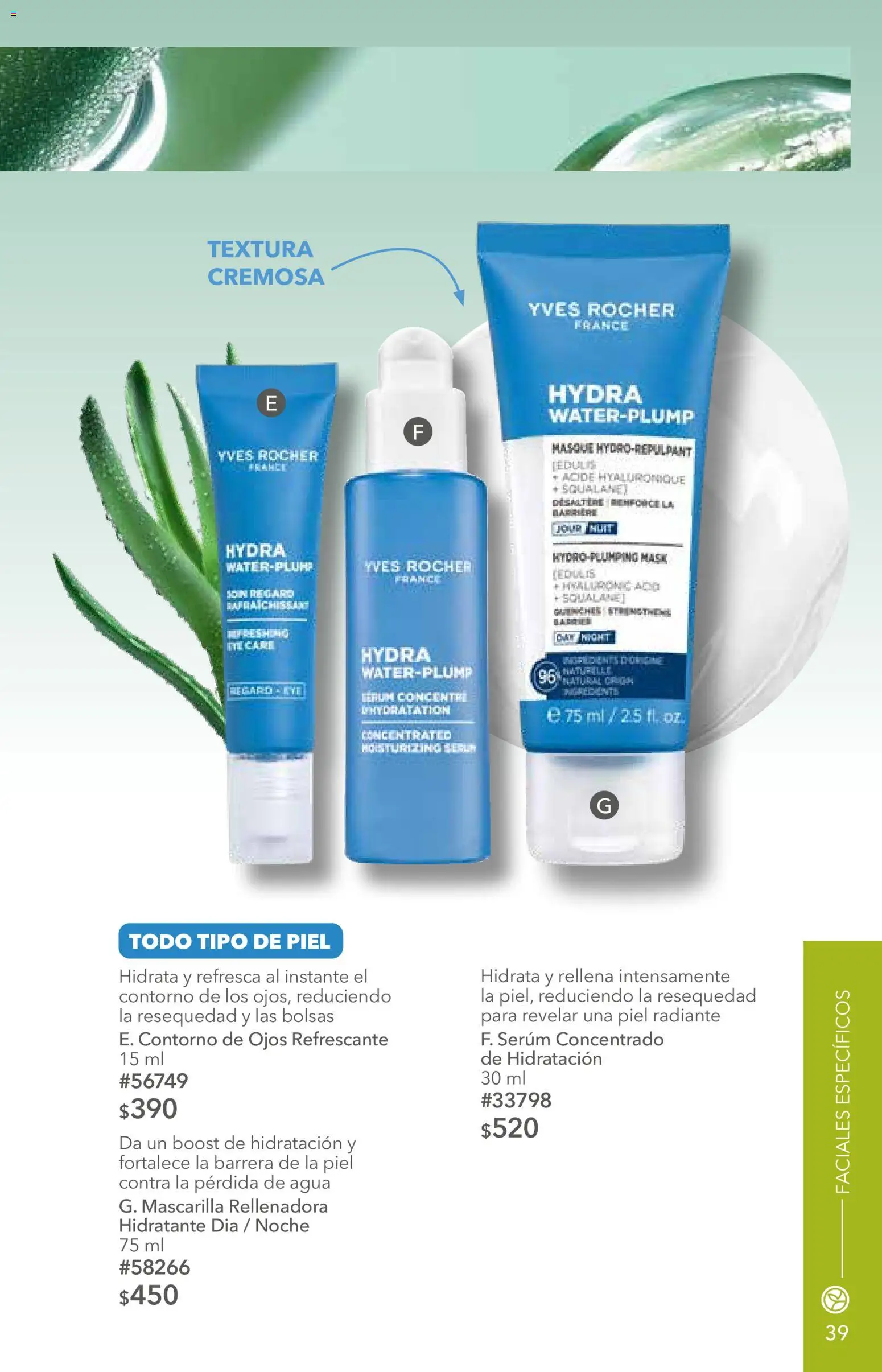Nuevas ofertas de Yves Rocher válidas en toda la República Mexicana desde el 25/08/2026. ¡Encuentra las mejores ofertas en Yves Rocher campaña 12 2026! | Página: 39 | Productos: Contorno de ojos, Agua, Radiante, Mascarilla