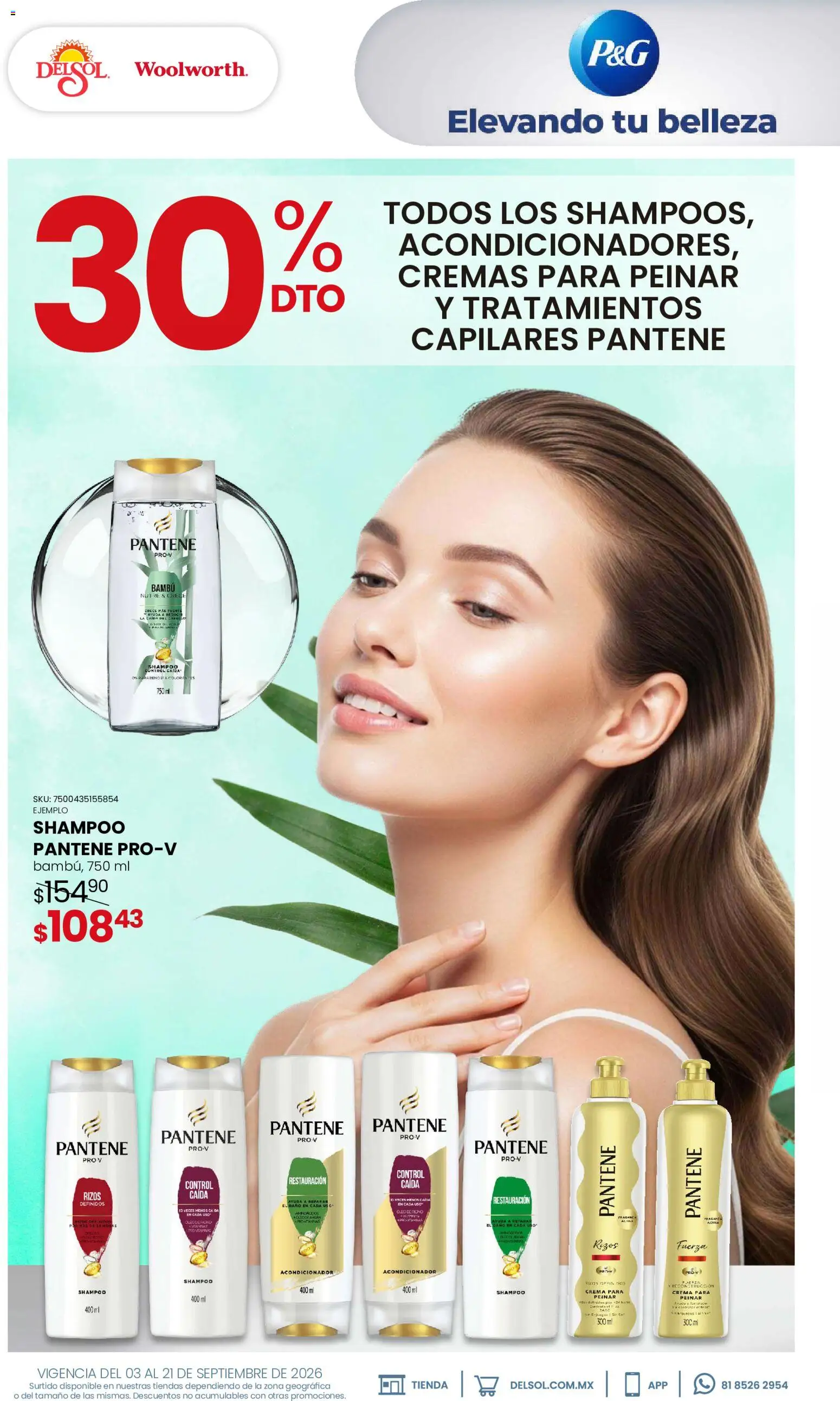 Nuevas ofertas de Del Sol y Woolworth válidas en toda la República Mexicana desde el 03/09/2026. ¡Encuentra las mejores ofertas en Del Sol y Woolworth catálogo Beauty Days! | Página: 2 | Productos: Fuente, Crema, Shampoo, Acondicionador