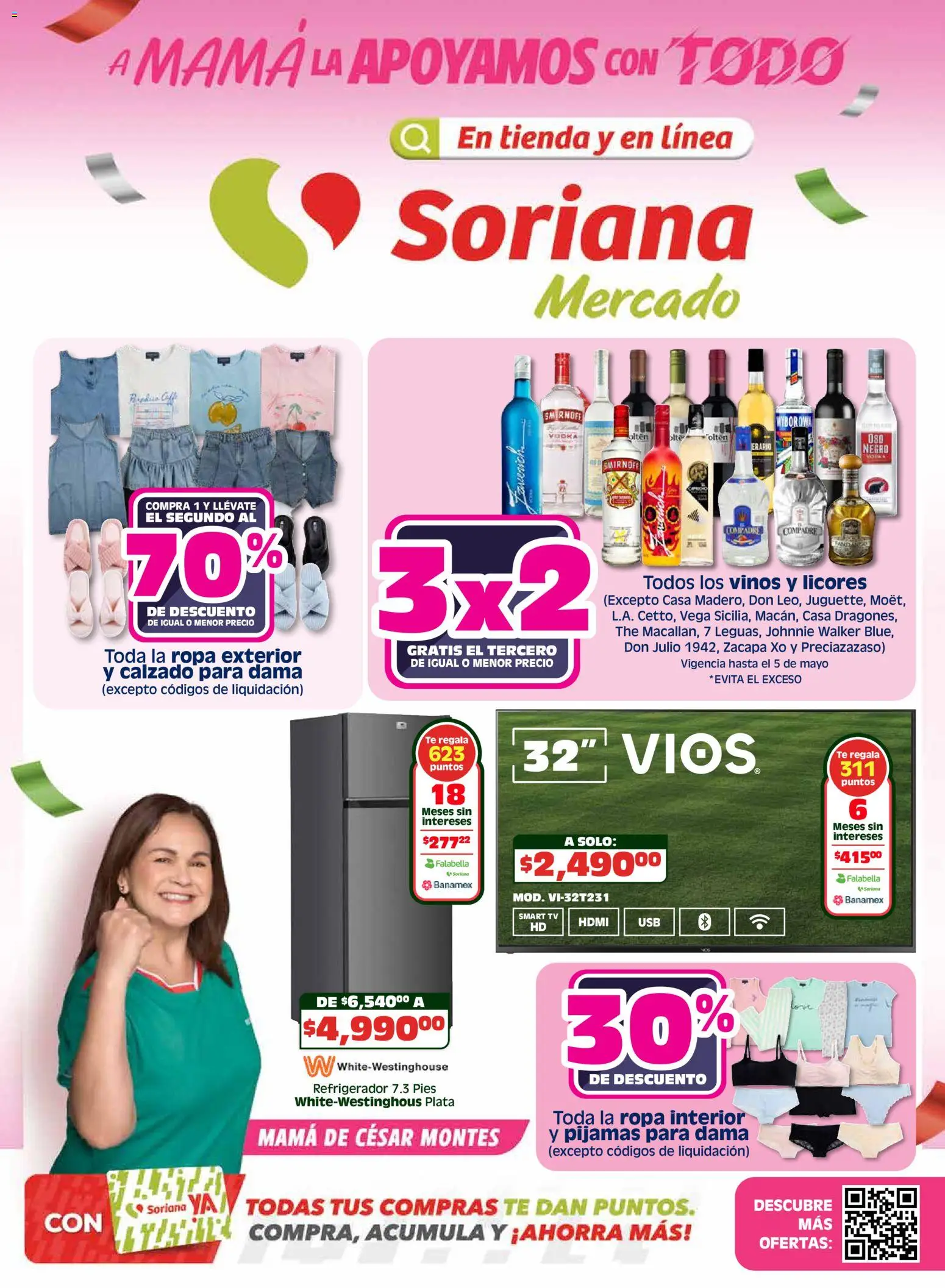 Nuevas ofertas de Soriana válidas en toda la República Mexicana desde el 30.04.2026. ¡Encuentra las mejores ofertas en Soriana Apoyamos con todo Mercado Nacional! | Página: 1