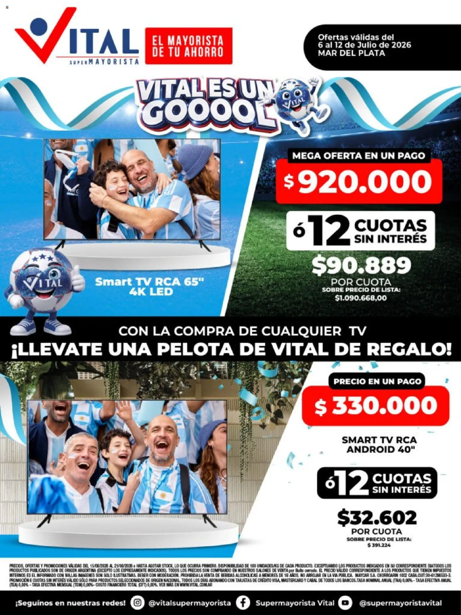 Vital - Especial de nonfood │ válido desde el 06/07/2026 | Página: 1 | Productos: Sobre, Pelota