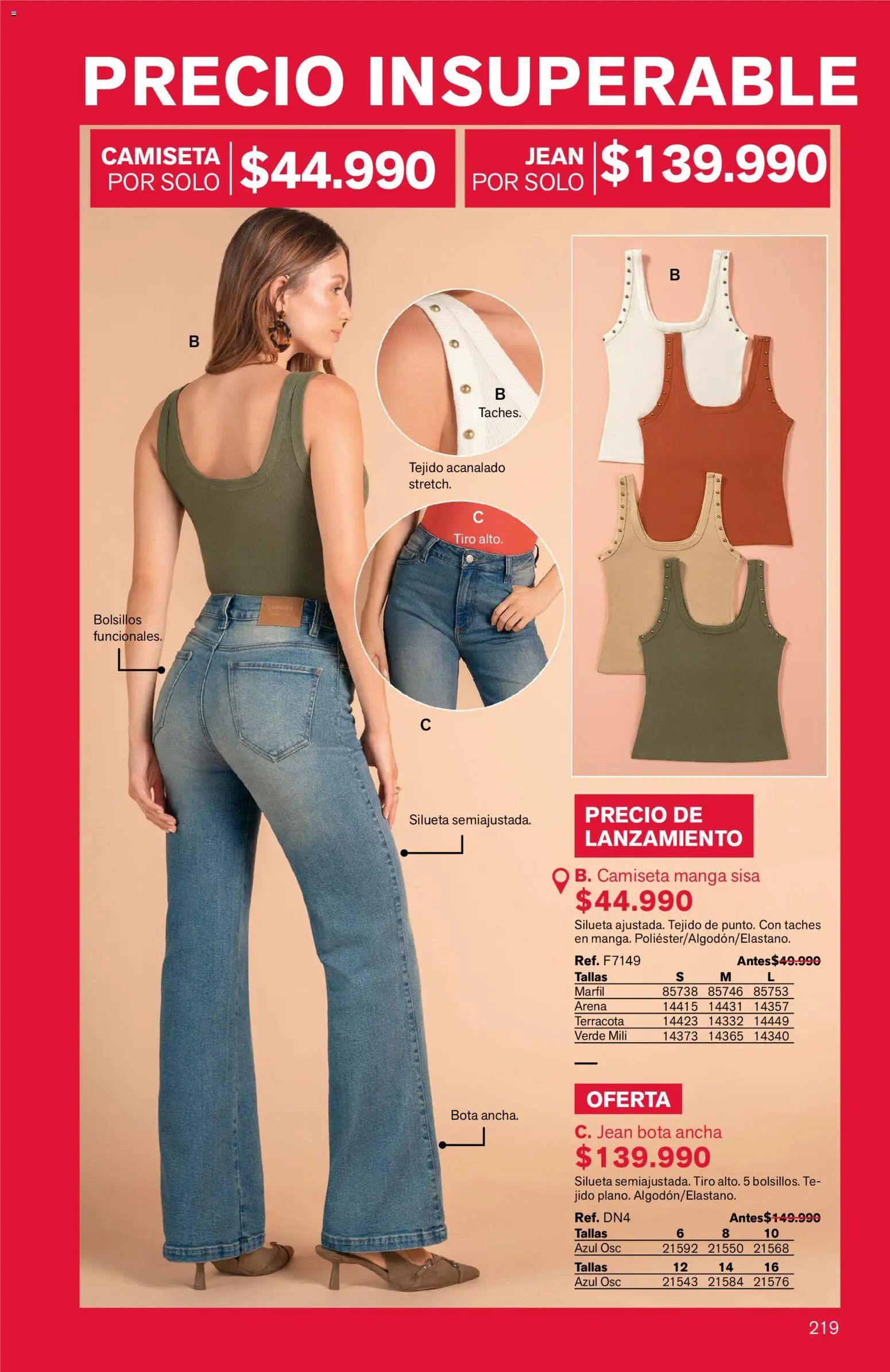 Leonisa revista - valida desde el 04.06.2026 | Página: 219 | Productos: Té, Jean, Camiseta, Camiseta manga sisa