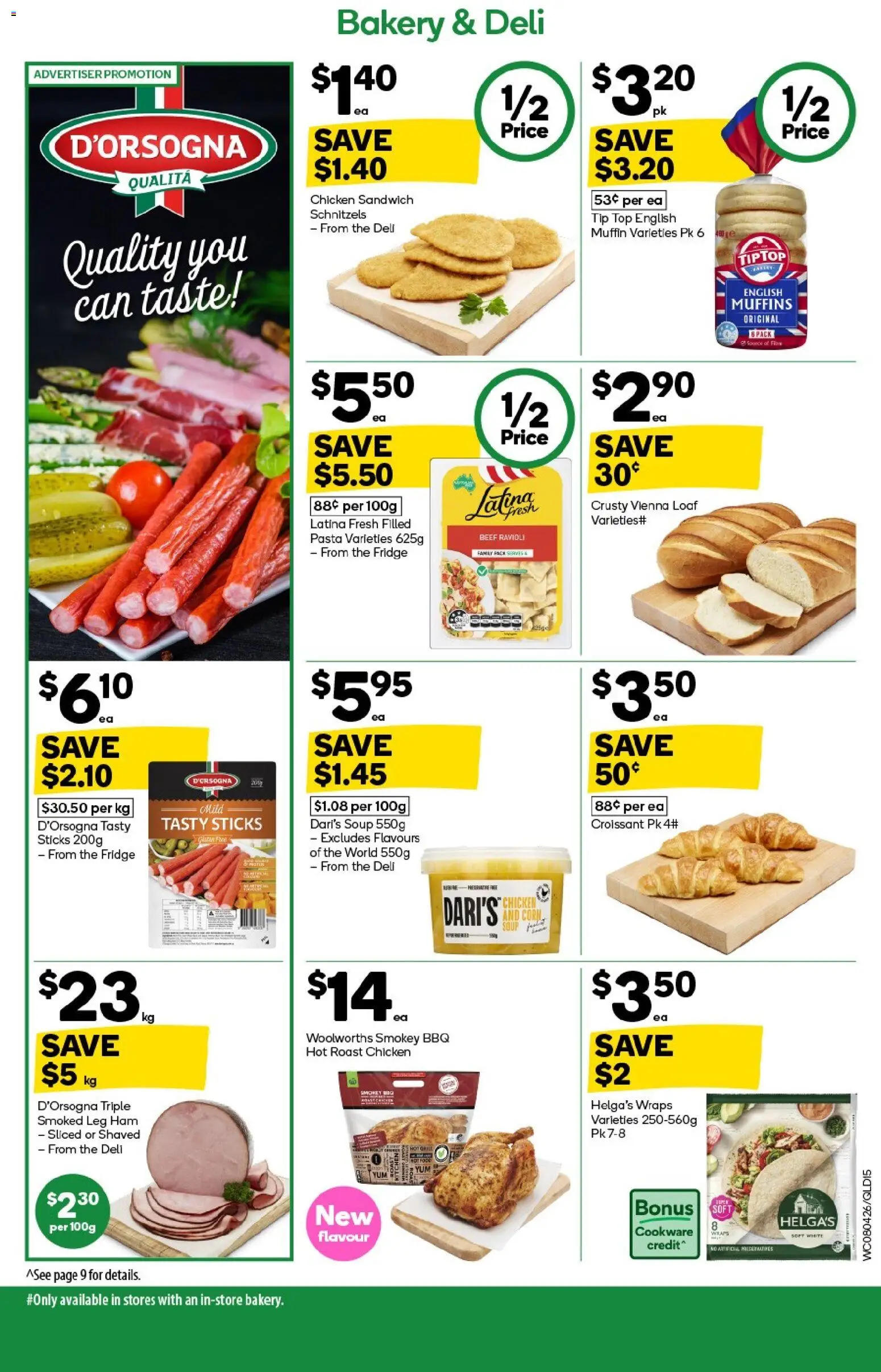 Woolworths catalogue - valid from 08.04.2026 | Page: 15 | Products: Ham, Beef, Pasta, Soup