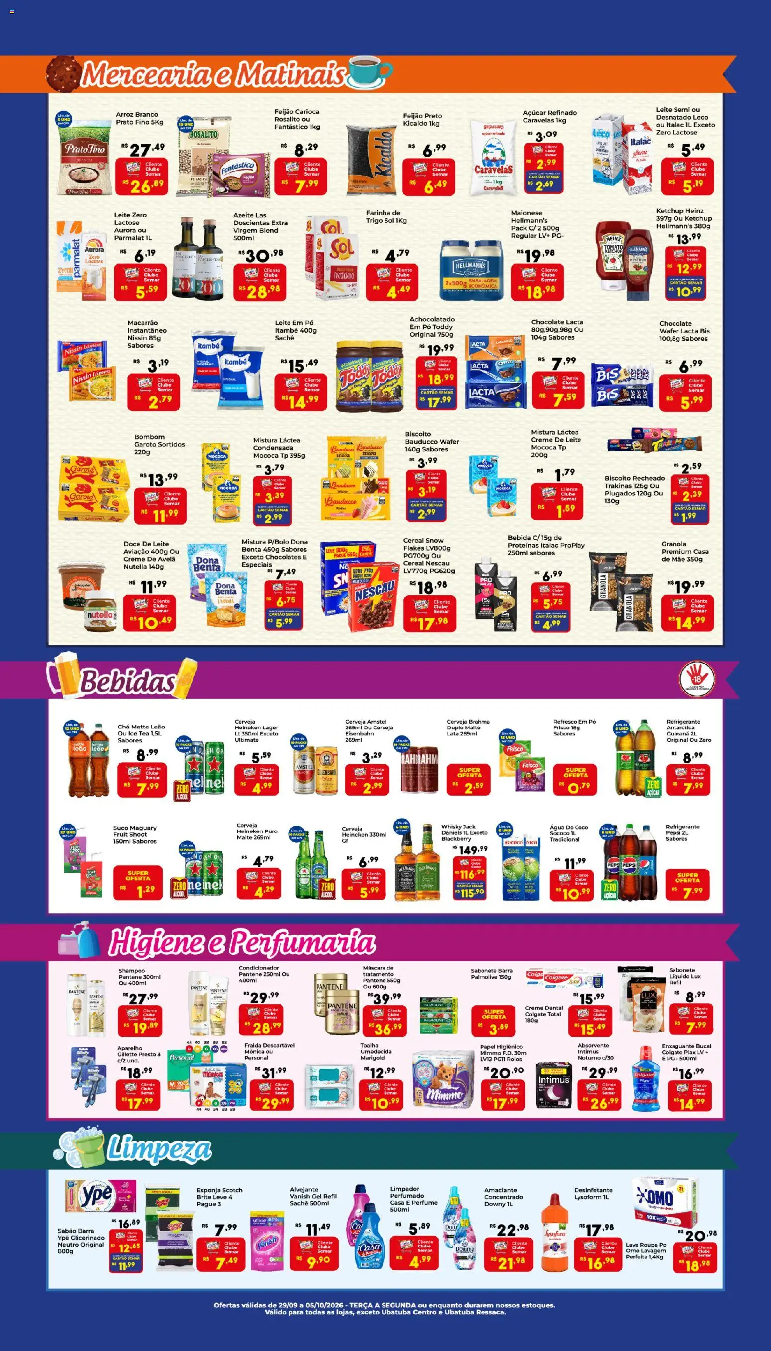 Semar Supermercado Folheto - válido de 29/09/2026 | Página: 2 | Produtos: Condicionador, Ice tea, Macarrão, Creme dental