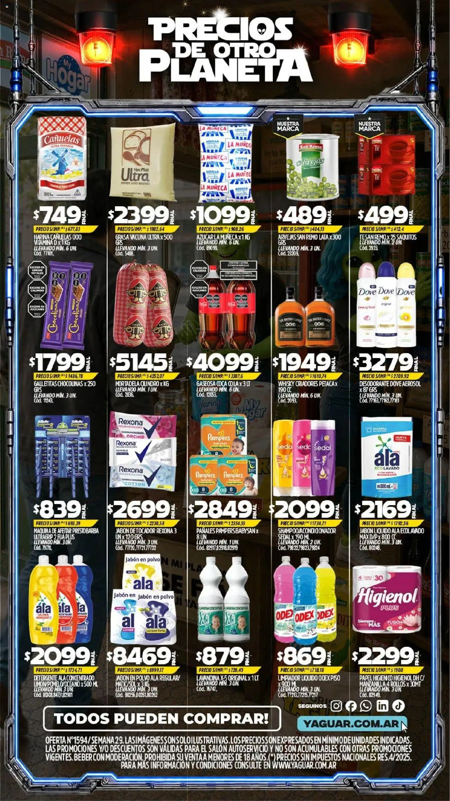 Yaguar - Oferta Semanal Misiones │ válido desde el 13/07/2026 | Página: 2 | Productos: Whisky, Lavandina, Maquina de afeitar, Harina