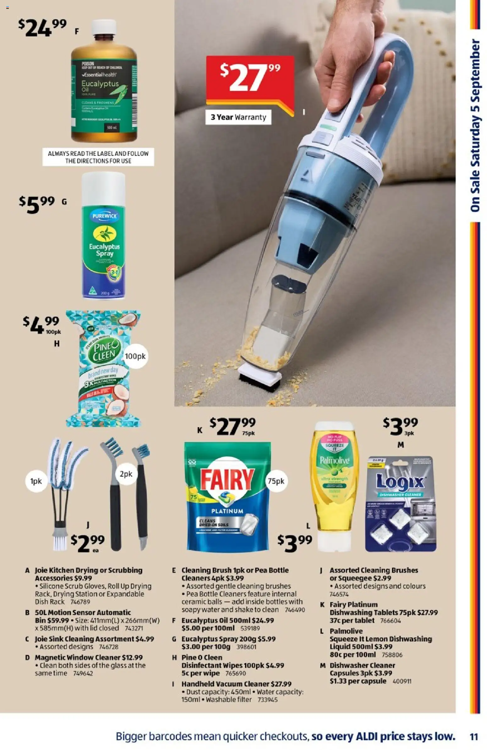 Aldi catalogue - valid from 25/08/2026 | Page: 11 | Products: Dishwasher cleaner, Tablet, Dishwasher, Tools