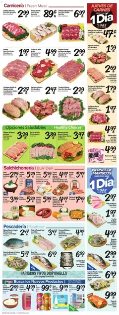 Preview of Fiesta Mart weekly ads valid from 08/05/2026 | Page: 3 | Products: Ham, Beef, Seafood, Bag