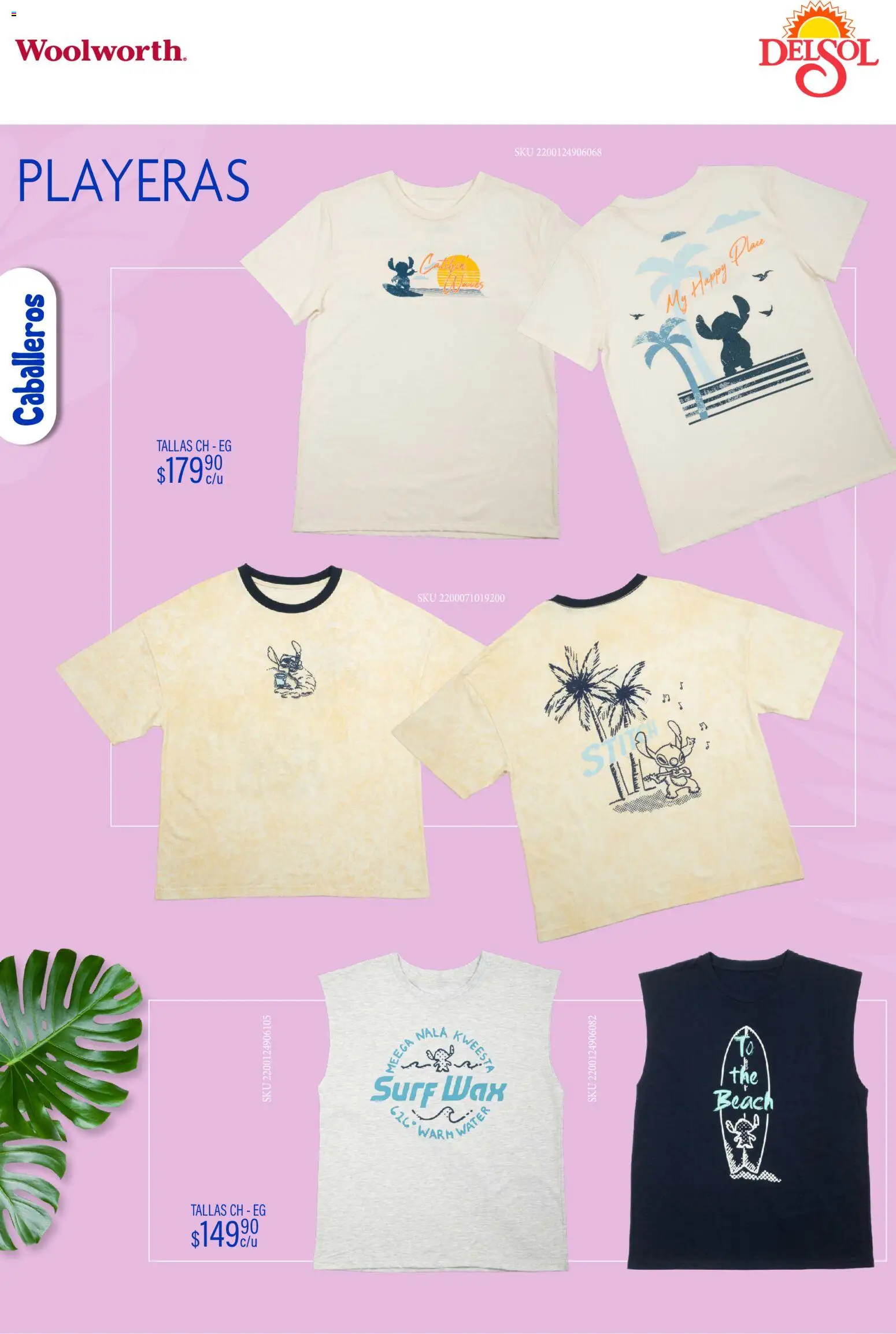 Nuevas ofertas de Del Sol y Woolworth válidas en toda la República Mexicana desde el 19.03.2026. ¡Encuentra las mejores ofertas en Del Sol y Woolworth catálogo Luce tus Vacaciones con Stitch! | Página: 5