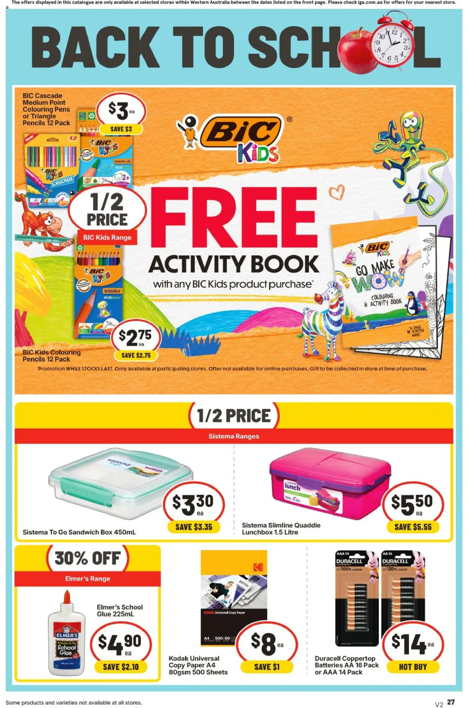 IGA catalogue - valid from 30/09/2026 | Page: 36 | Products: Box, Batteries, Glue