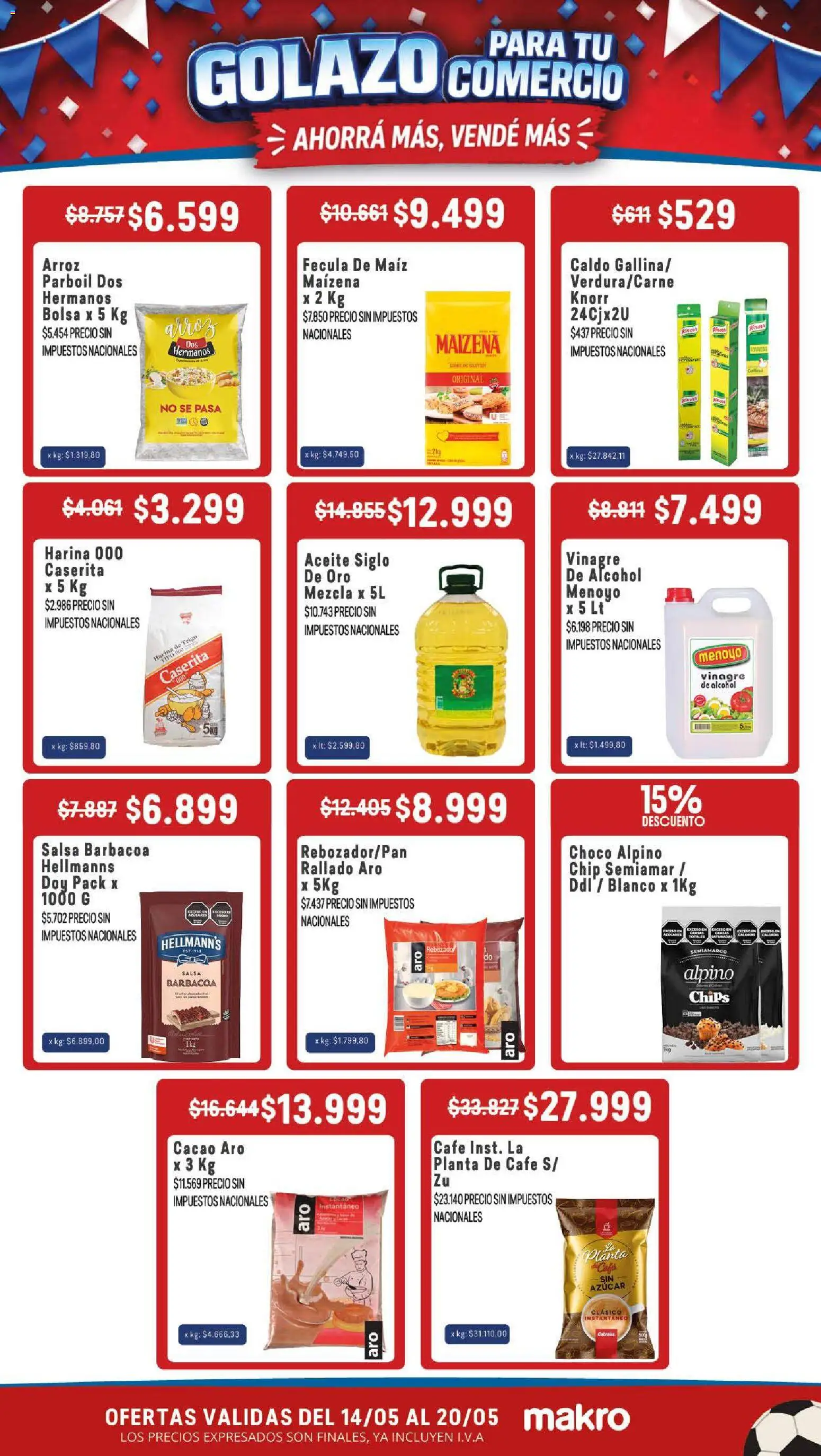 Makro ofertas │ válido desde el 14.05.2026 | Página: 3 | Productos: Harina, Vinagre, Café, Planta