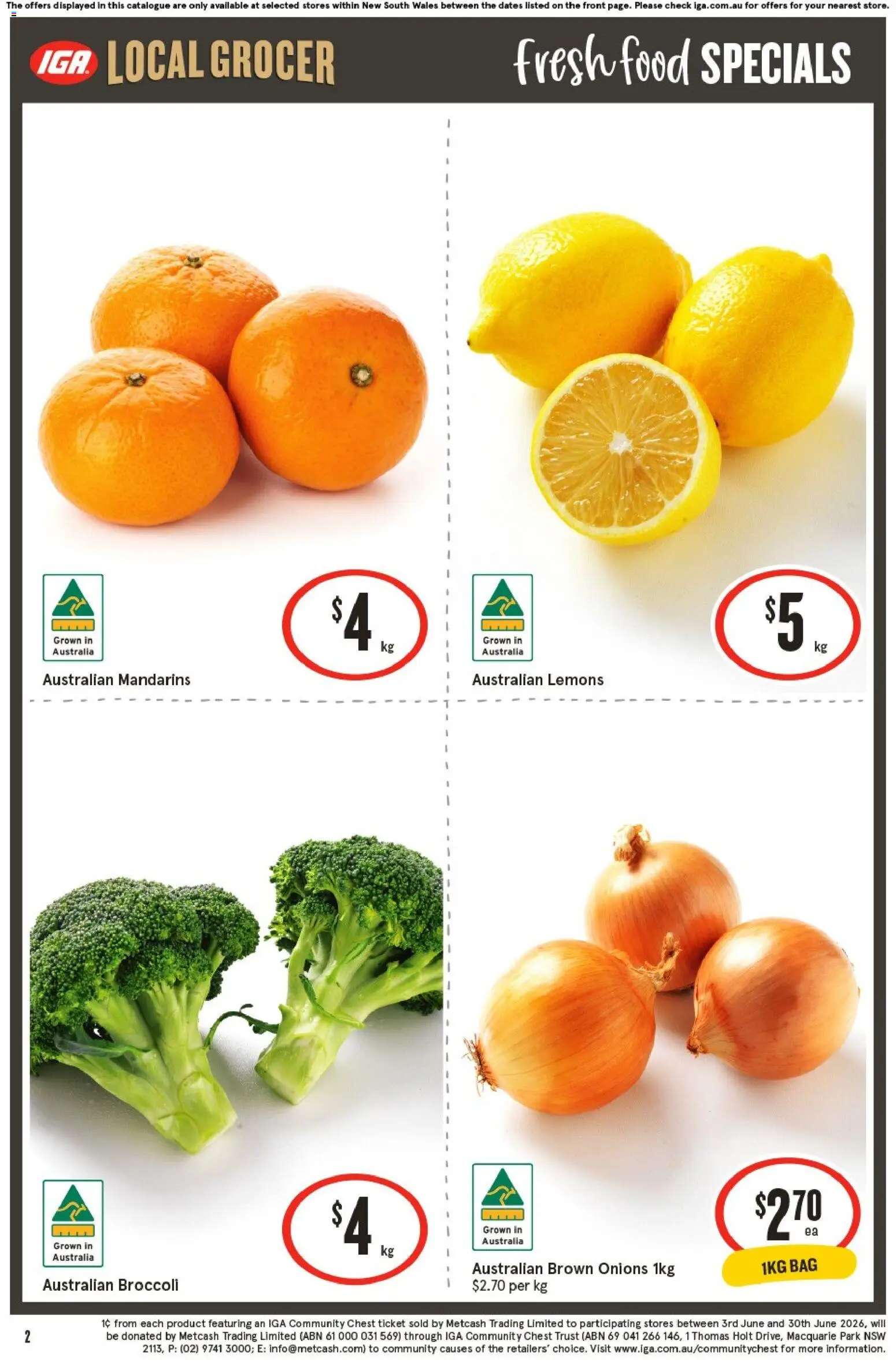 IGA catalogue - valid from 17.06.2026 | Page: 3 | Products: Mandarins, Onions, Bag