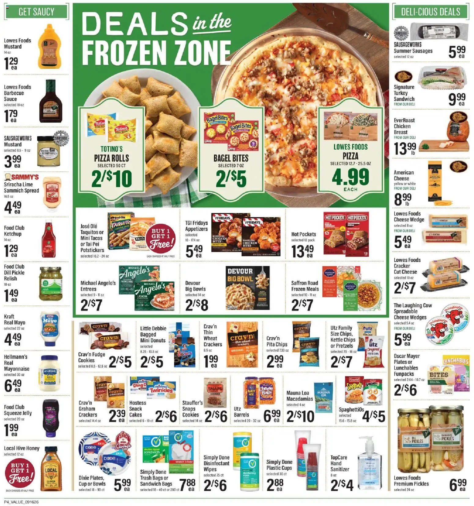 Lowes Foods Weekly Ad - valid from 09/16/2026 | Page: 6 | Products: Chips, Cookies, Sausage, Lasagna