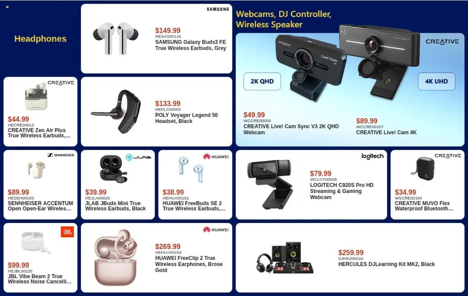 Canada Computers flyer valid from Sep 29, 2026 | Page: 8 | Products: Headphones, Speaker