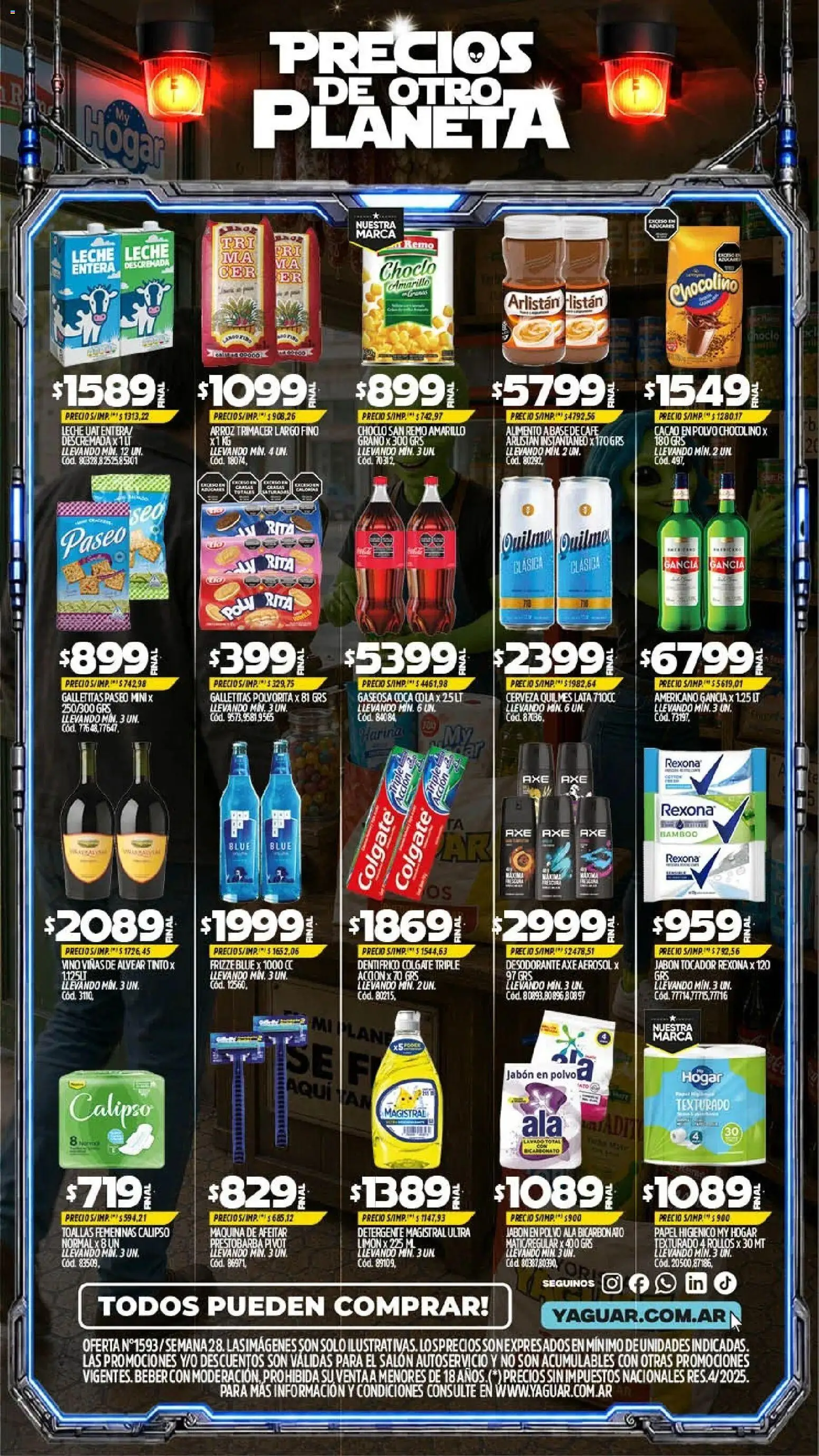 Yaguar - Oferta Semanal Santa Fé │ válido desde el 06/07/2026 | Página: 2 | Productos: Maquina de afeitar, Gaseosa, Jabón en polvo, Cacao