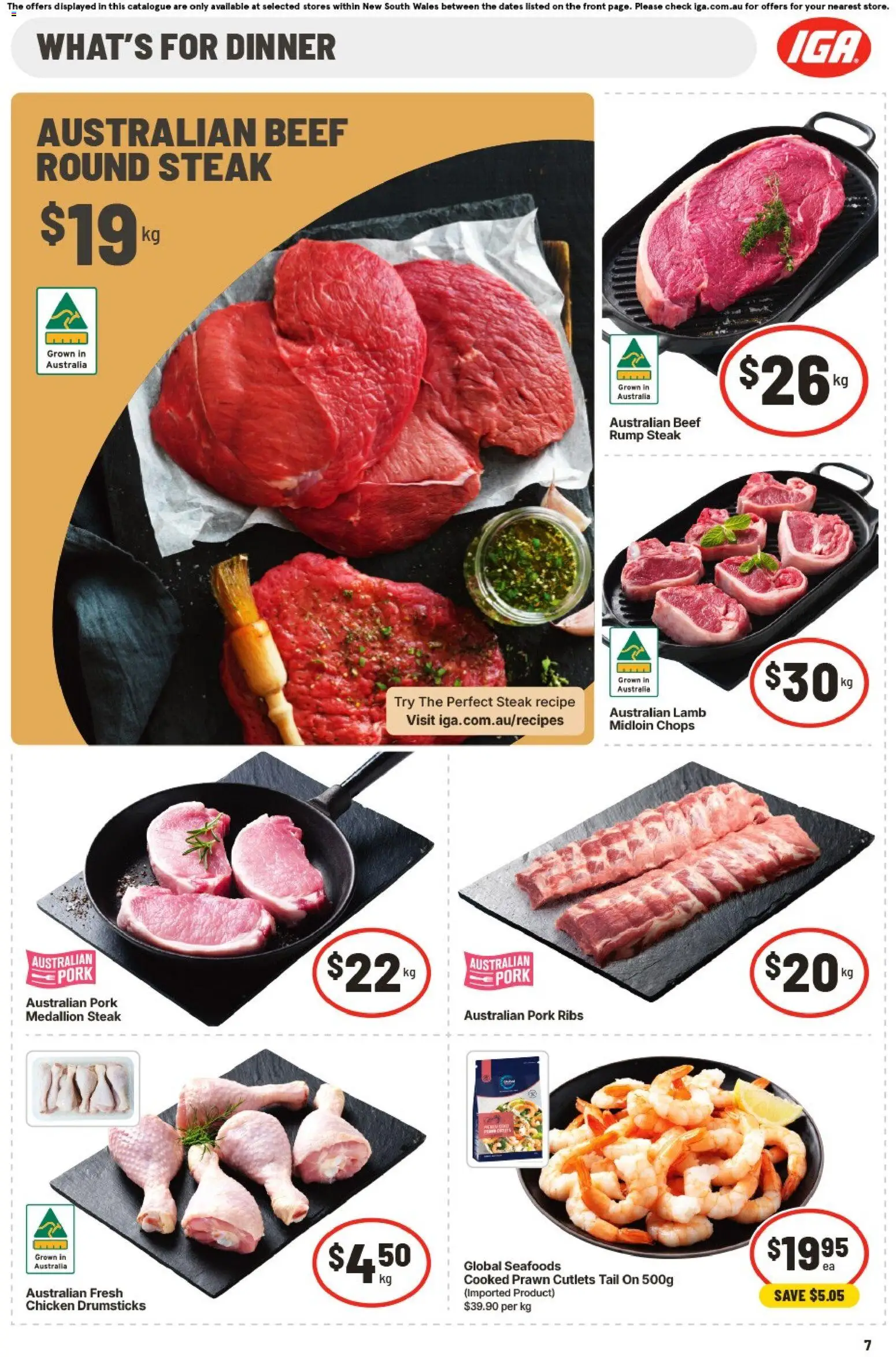 IGA catalogue - valid from 27.05.2026 | Page: 7 | Products: Chicken, Pork, Lamb, Steak