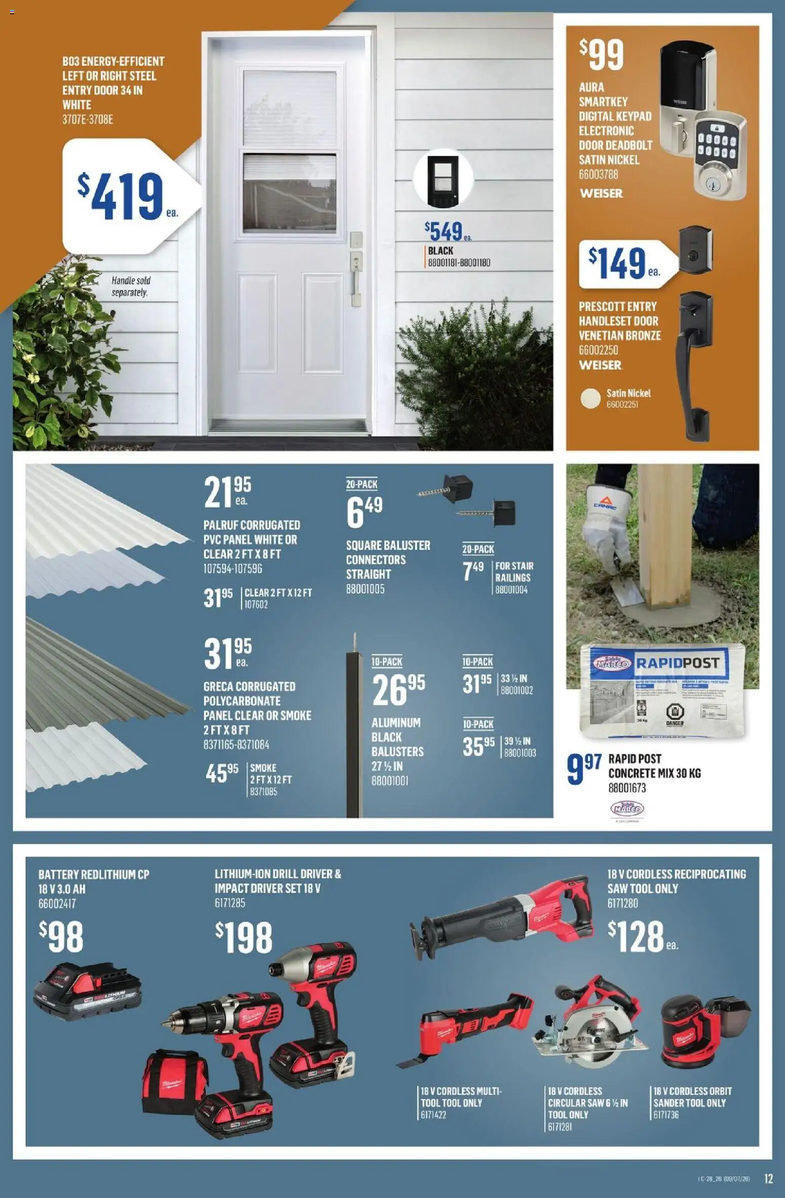 Canac flyer valid from Jul 9, 2026 | Page: 13 | Products: Battery