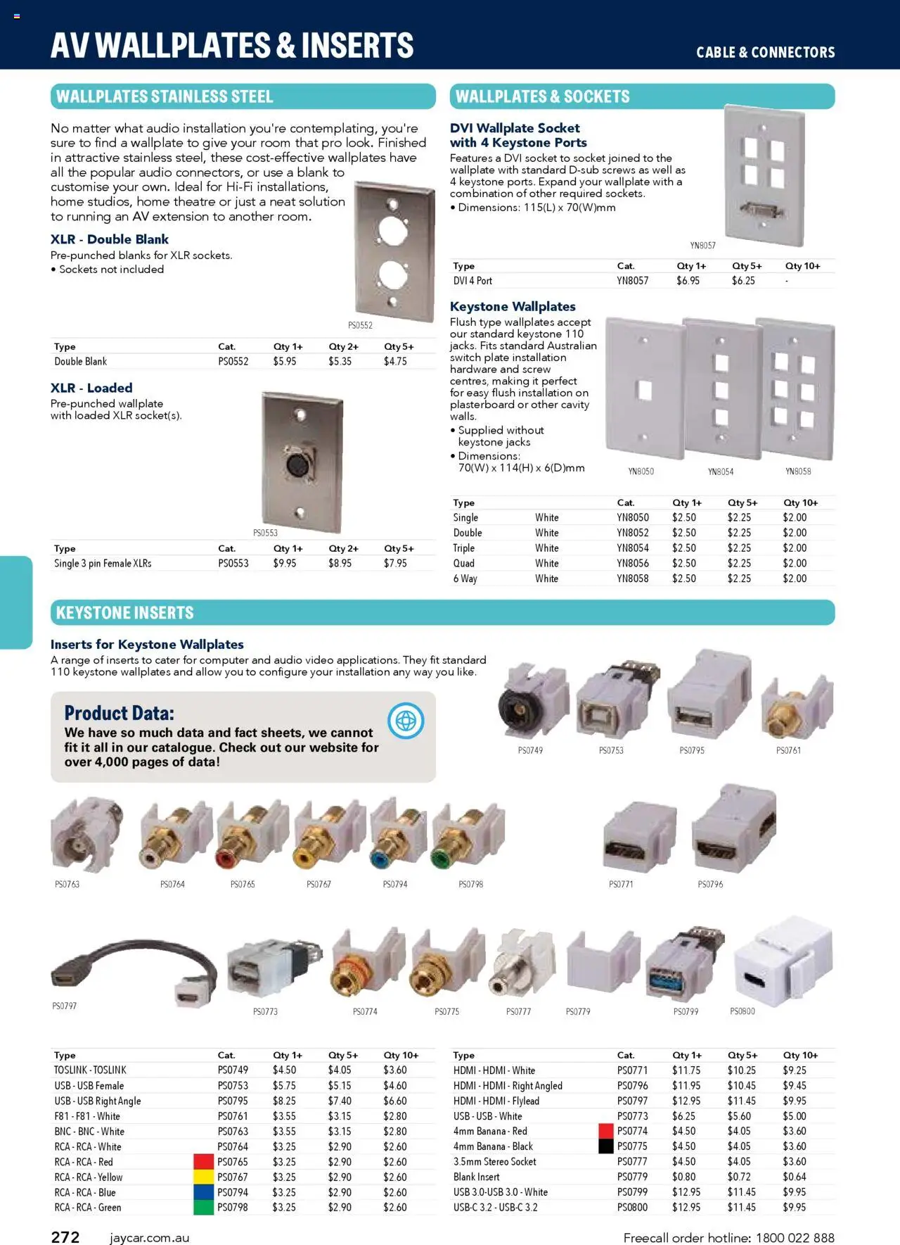Jaycar catalogue - valid from 09/07/2025 | Page: 272 | Products: Inserts, Computer, Audio, Cable