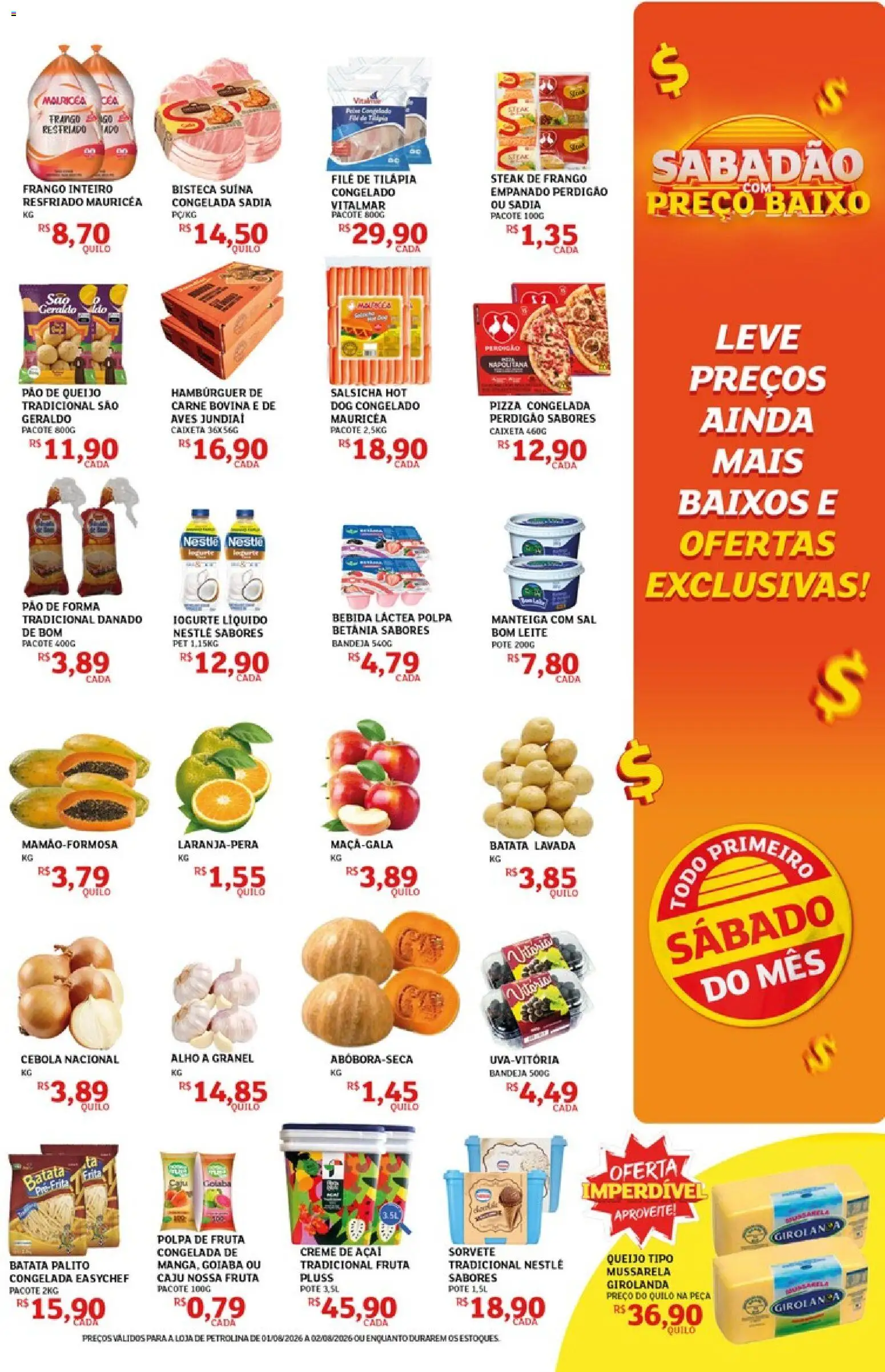 Assaí Atacadista Folheto - válido de 01/08/2026 | Página: 3 | Produtos: Creme, Baixo, Sorvete, Açaí