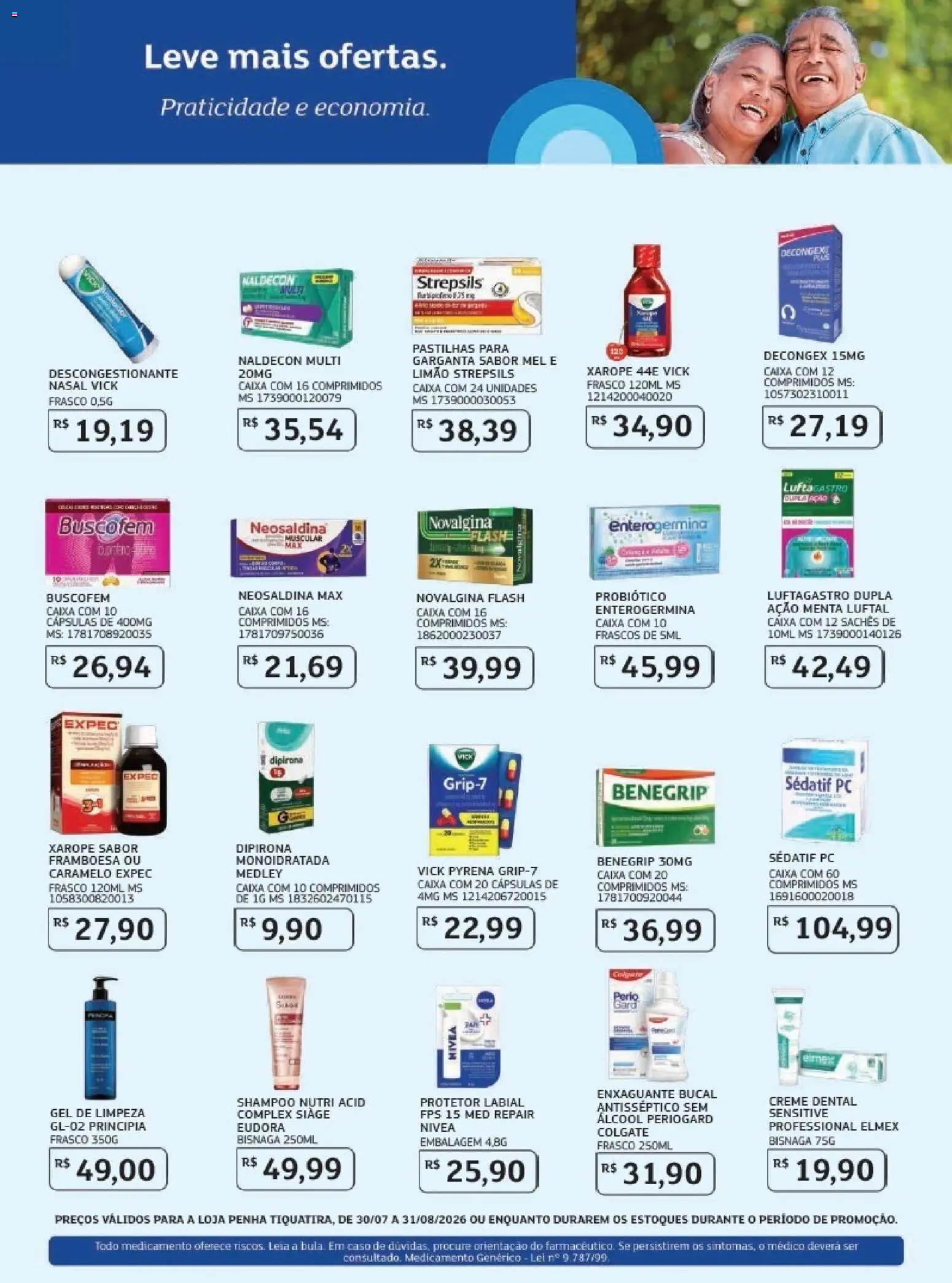 Assaí Atacadista Folheto - válido de 31/07/2026 | Página: 6 | Produtos: Shampoo, Enxaguante bucal, Gel de limpeza, Protetor labial