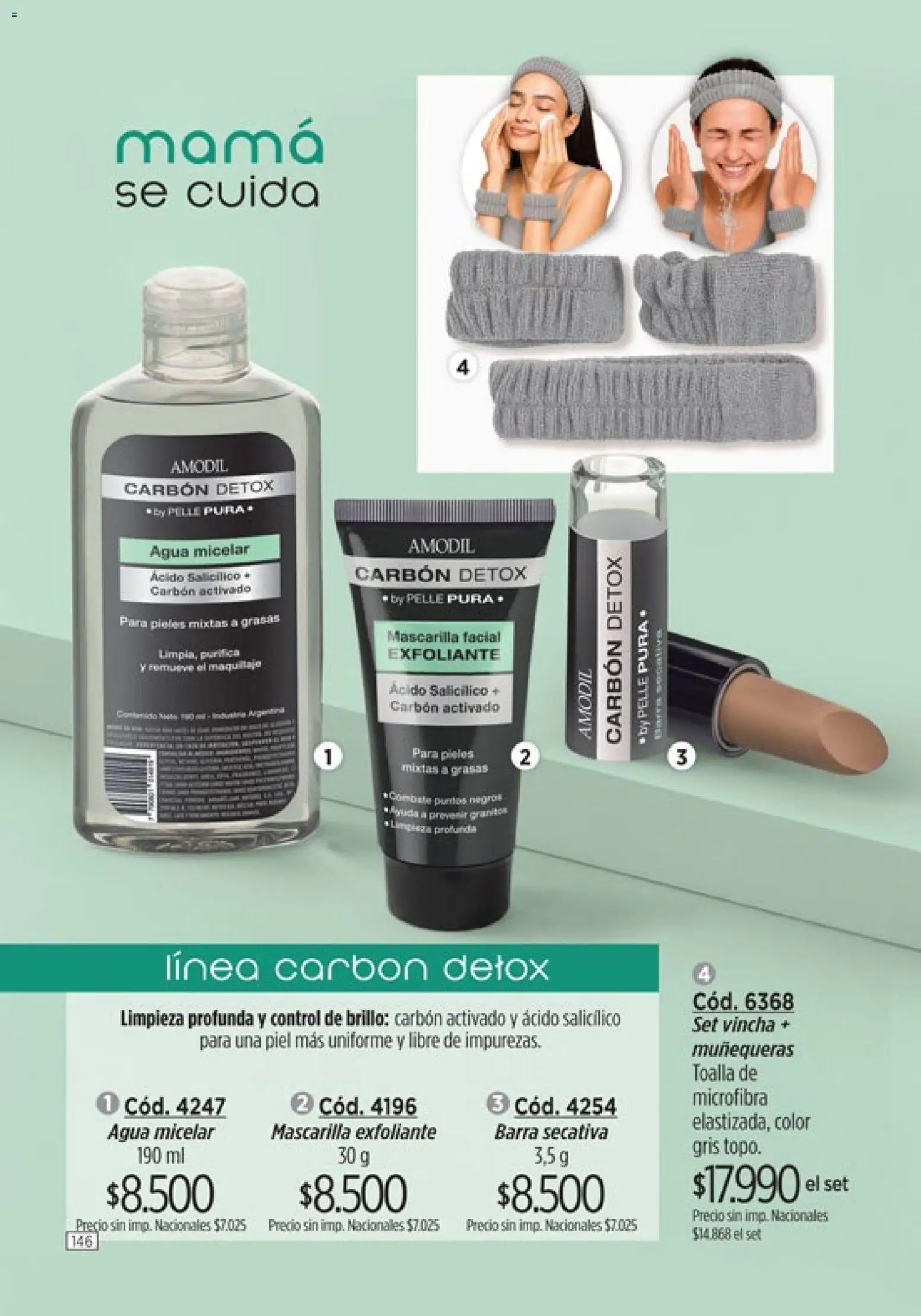 Catálogo Amodil Campaña 14 │ válido desde el 07/08/2026 | Página: 146 | Productos: Vincha, Maquillaje, Brillo, Agua